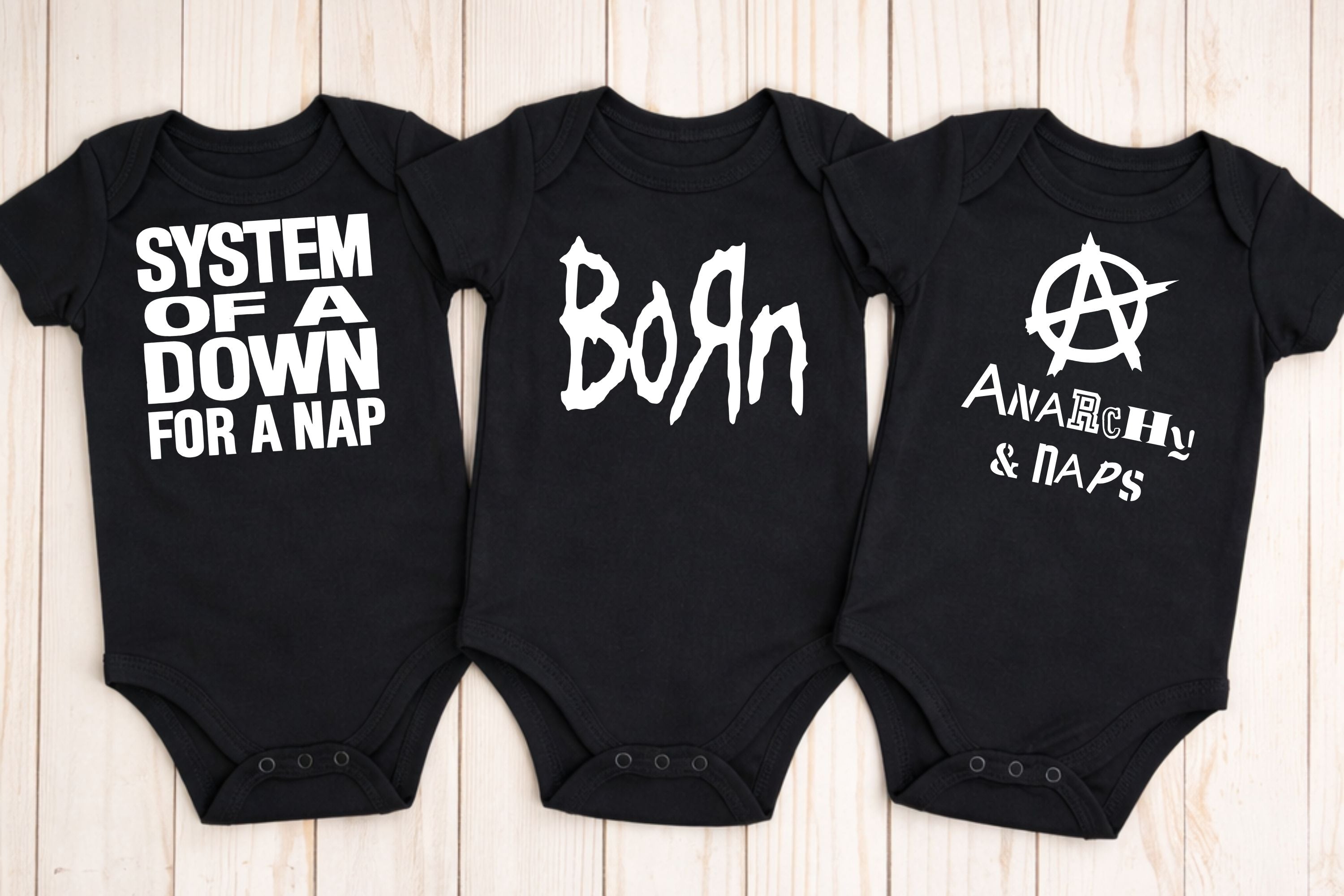 Metal Vol 2 Baby Bundle- 3 Baby Bodysuit Gift Set