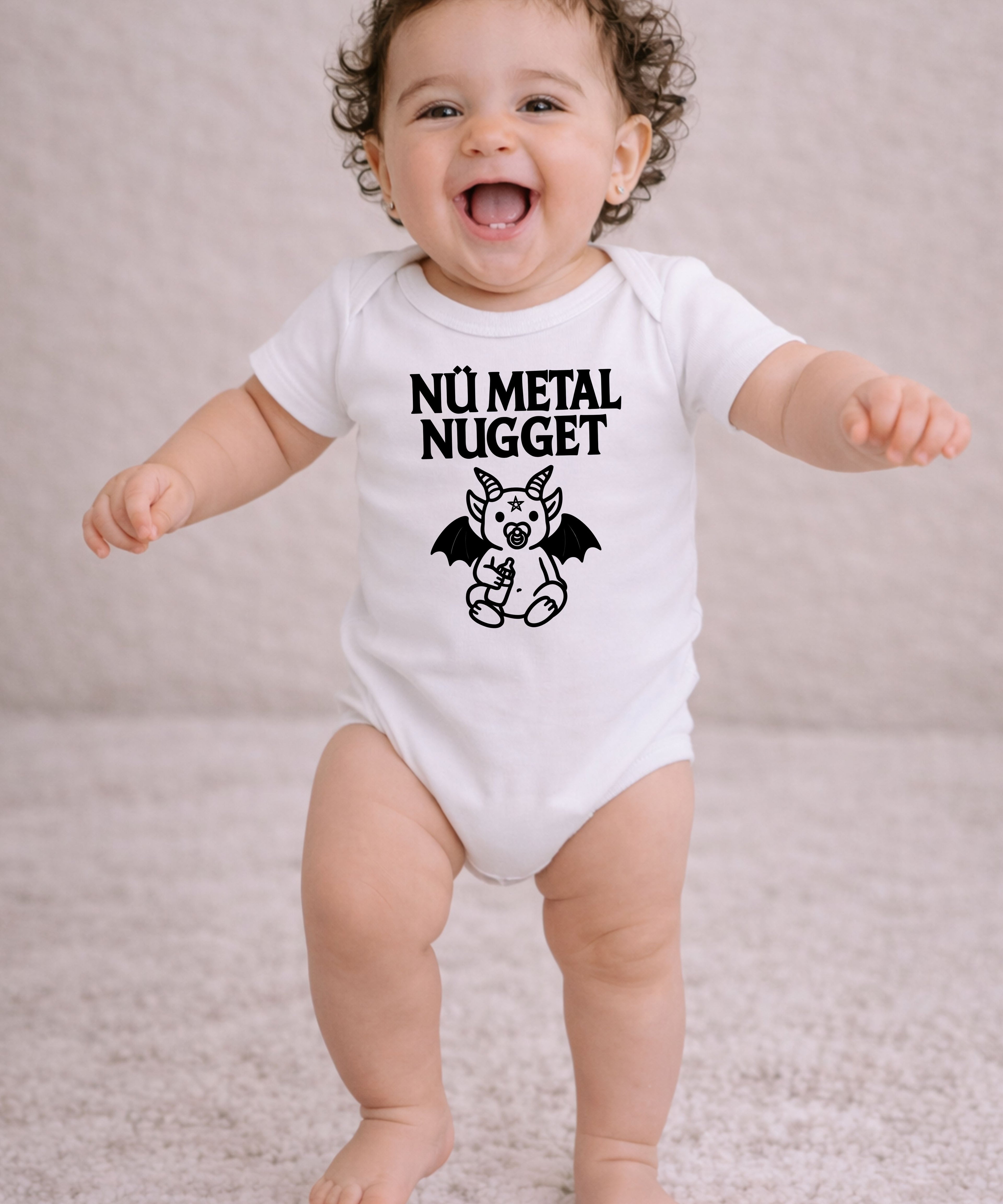 Nü Metal Baphomet Baby Bodysuit