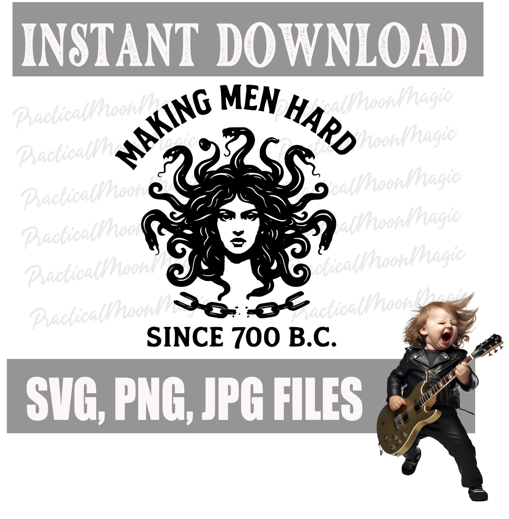Medusa Digital Download for Makers- SVG PNG JPG