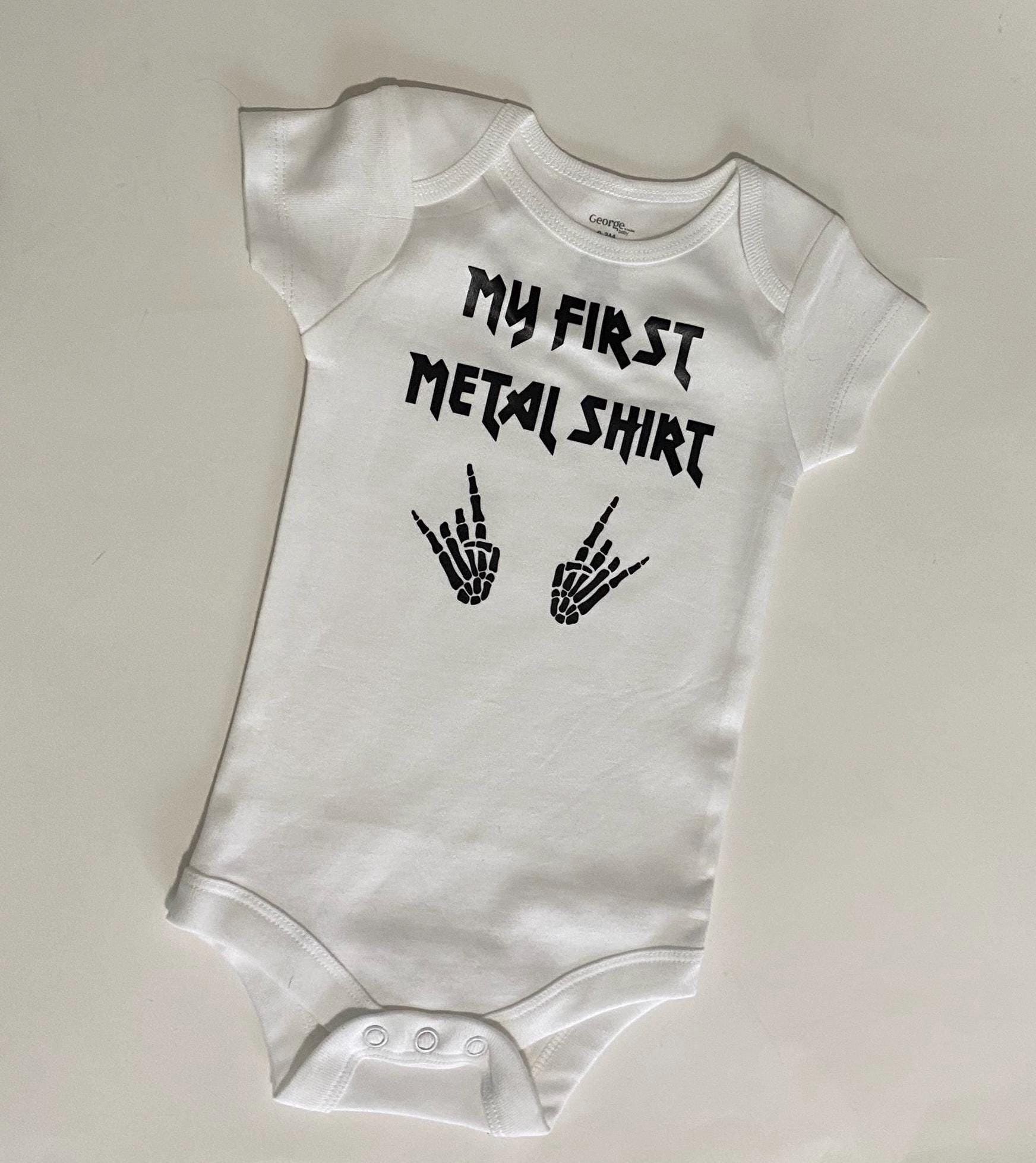 My First Metal Shirt Baby Bodysuit