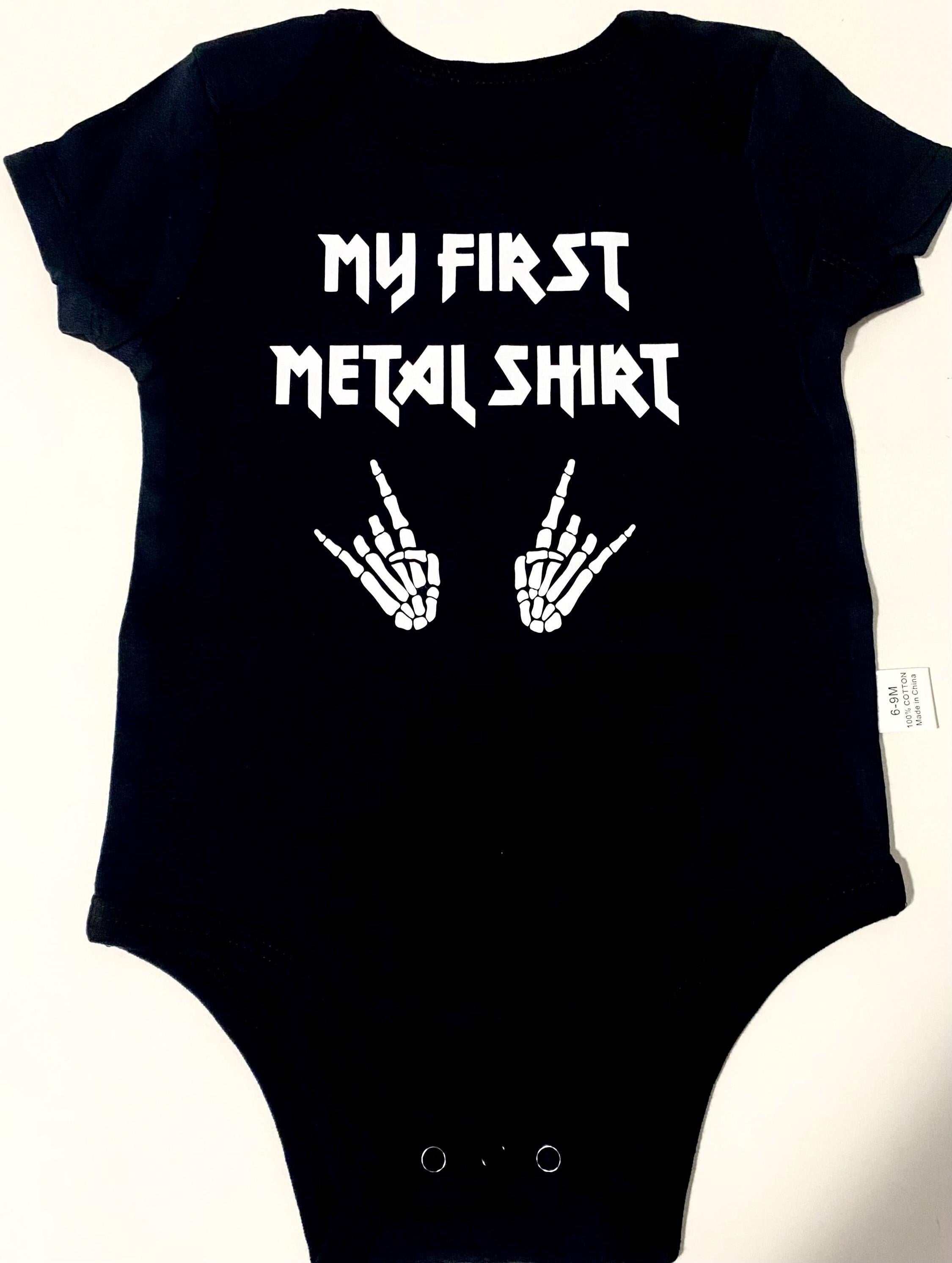 My First Metal Shirt Baby Bodysuit