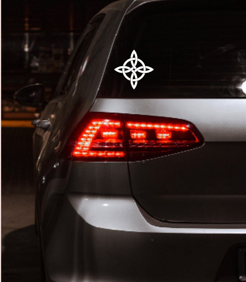 Custom Witches Knot Vinyl Decal for Vehicle, Laptop, Wall etc .. - Easy To Apply- Protection Symbol- Witch Wiccan Wicca Decals
