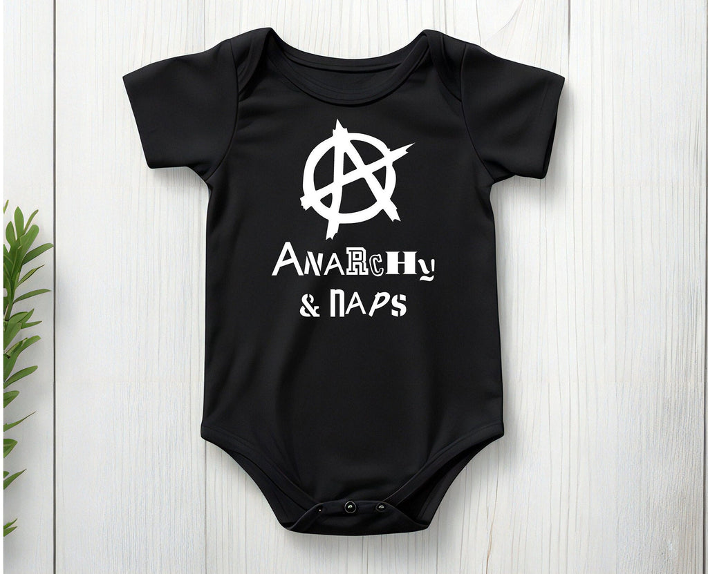 Anarchy & Naps Baby Bodysuit: Punk Rock Fan Gift