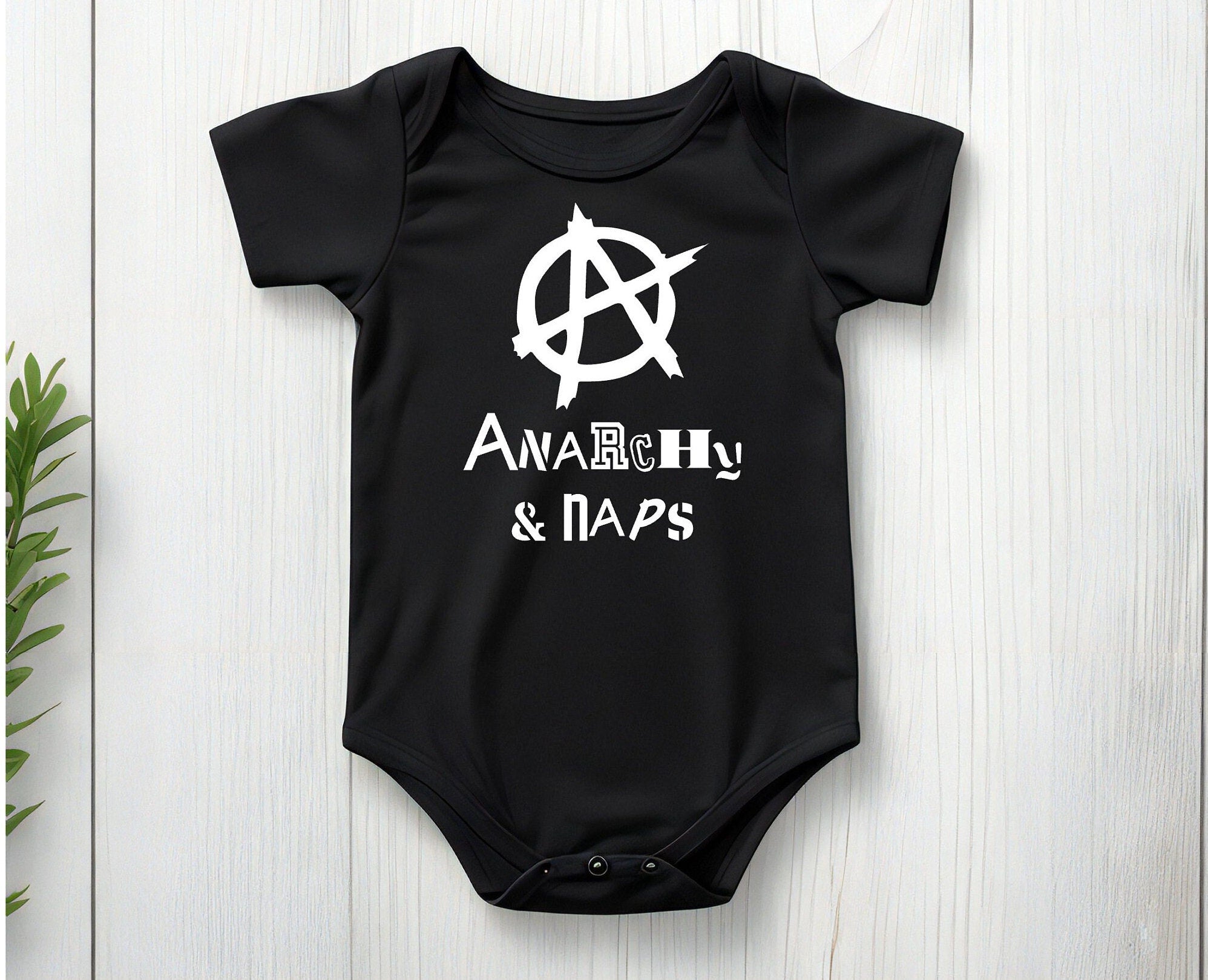 Anarchy & Naps Baby Bodysuit: Punk Rock Fan Gift