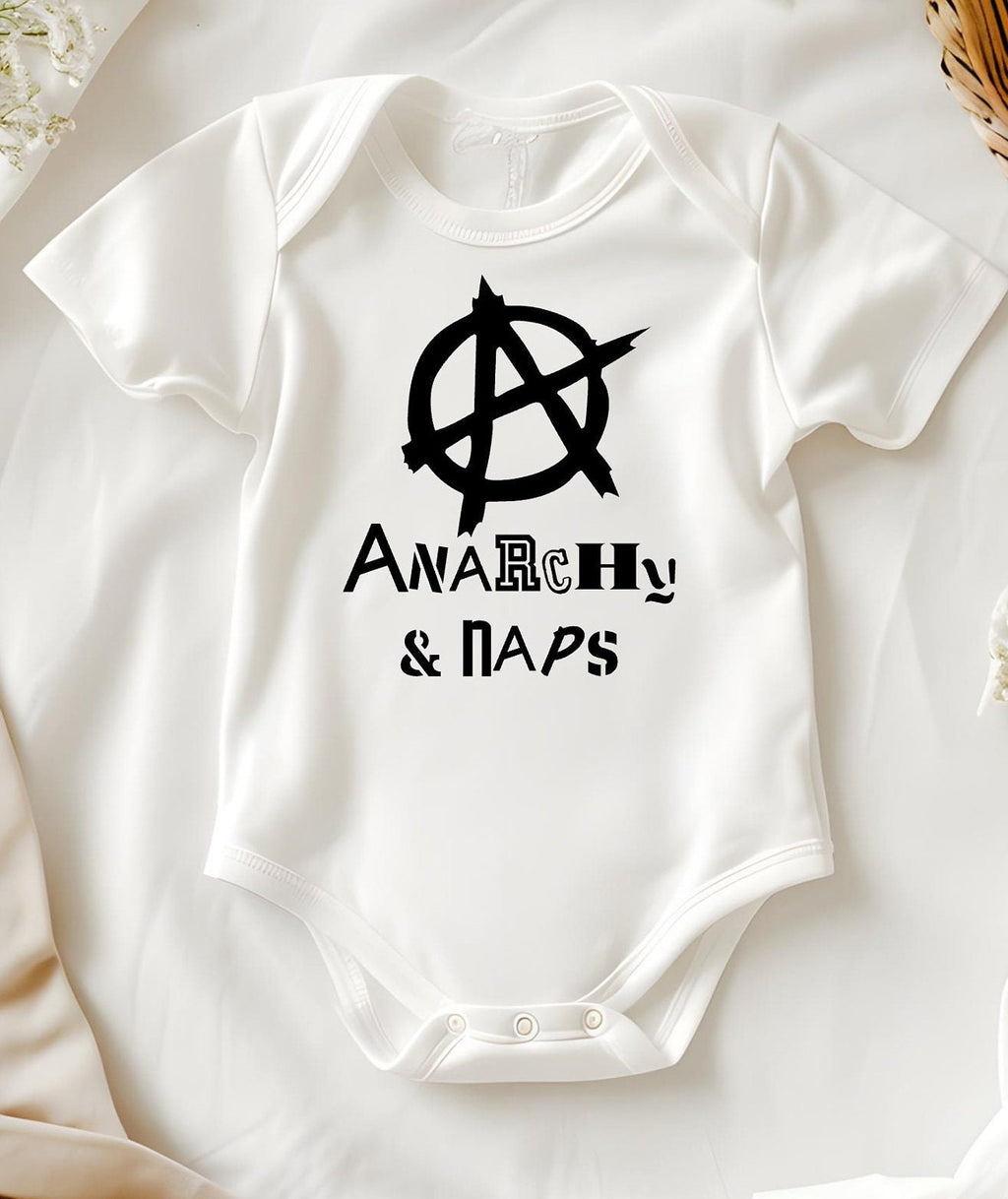 Anarchy & Naps Baby Bodysuit: Punk Rock Fan Gift