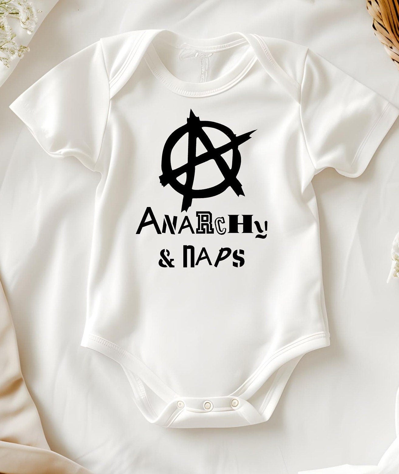 Anarchy & Naps Baby Bodysuit: Punk Rock Fan Gift