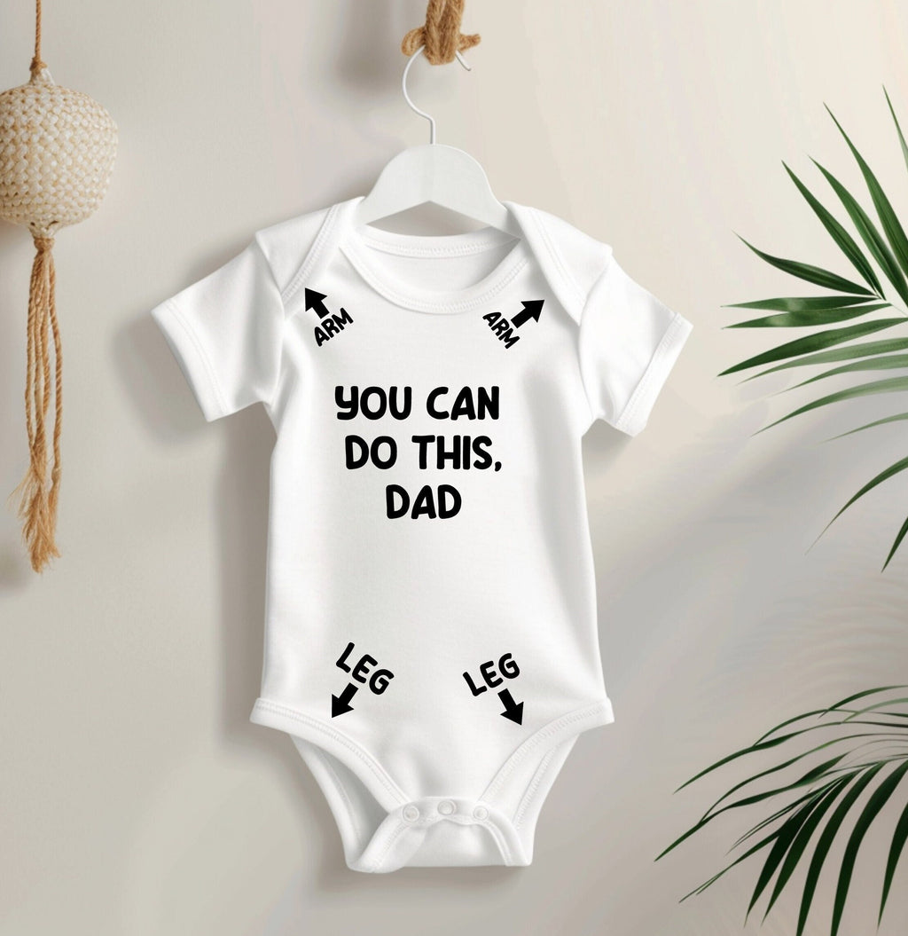 Funny Instructions Baby Bodysuit: New Dad Gift