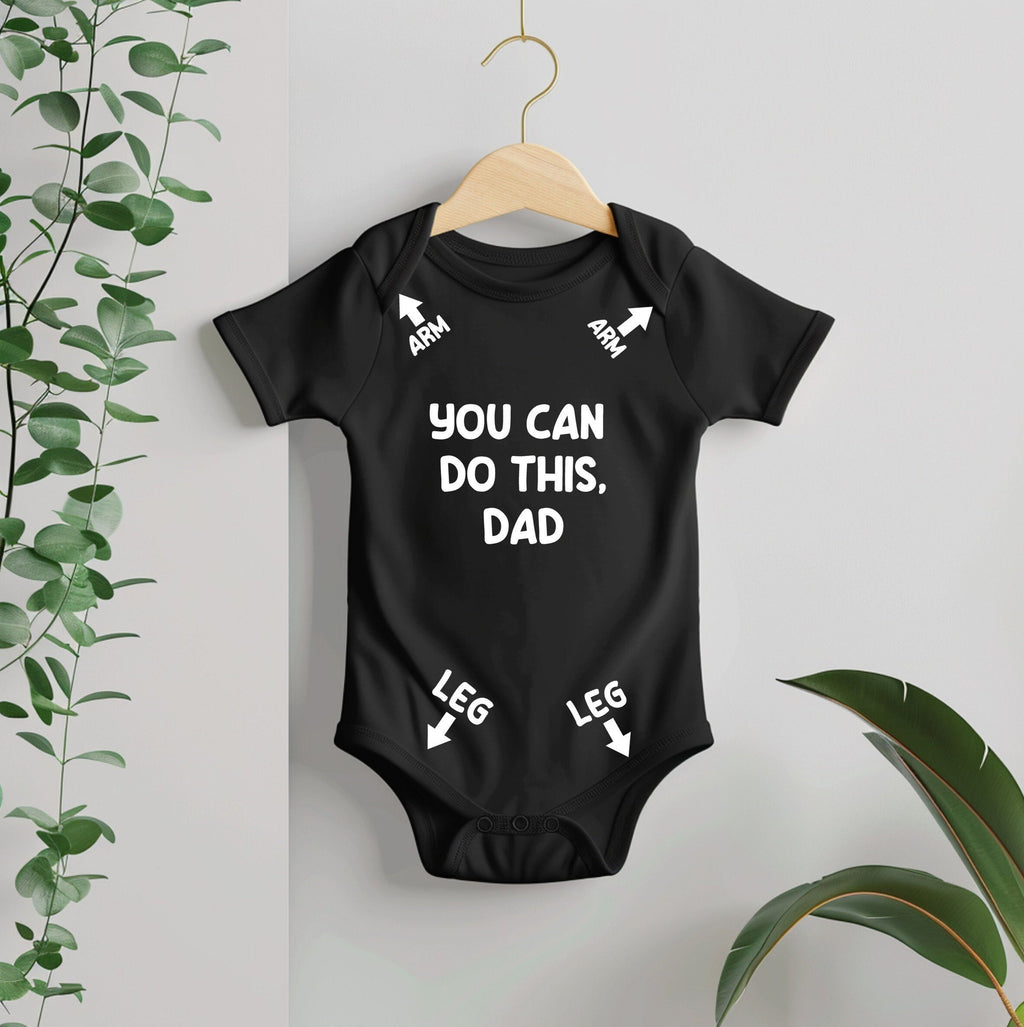 Funny Instructions Baby Bodysuit: New Dad Gift