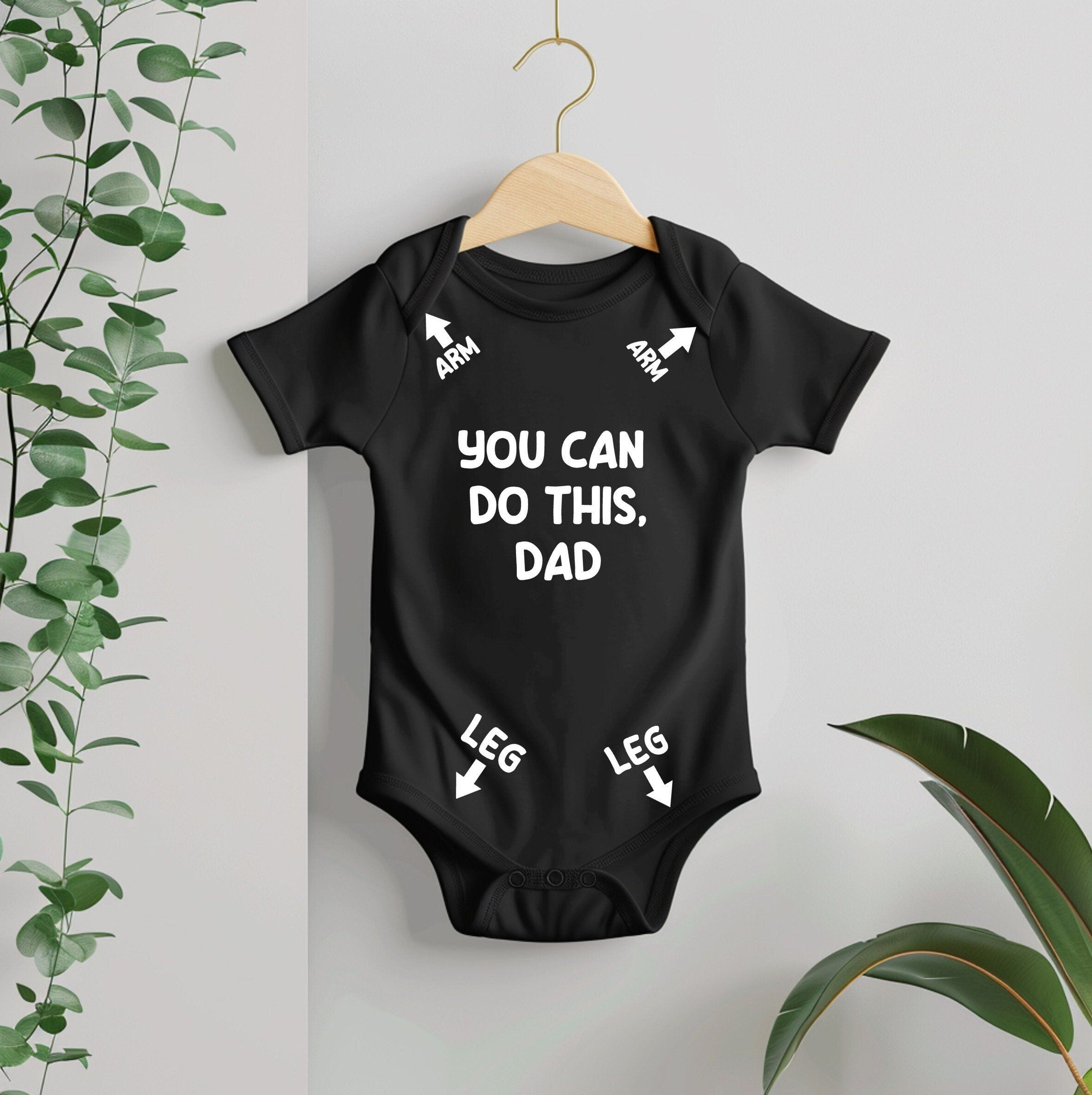 Funny Instructions Baby Bodysuit: New Dad Gift