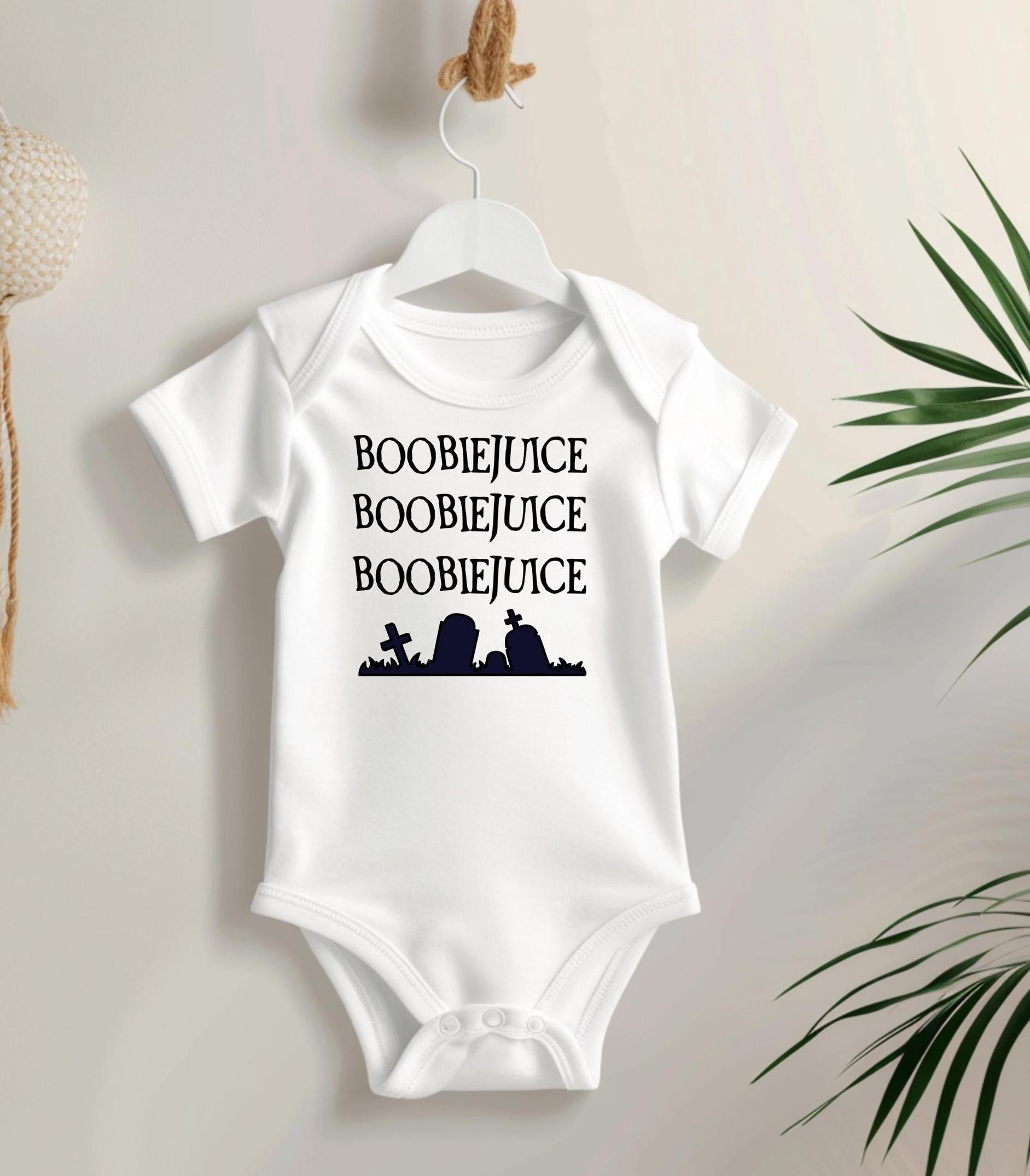 BoobieJuice Halloween Baby Bodysuit: Funny Beetle Juice Fan Gift