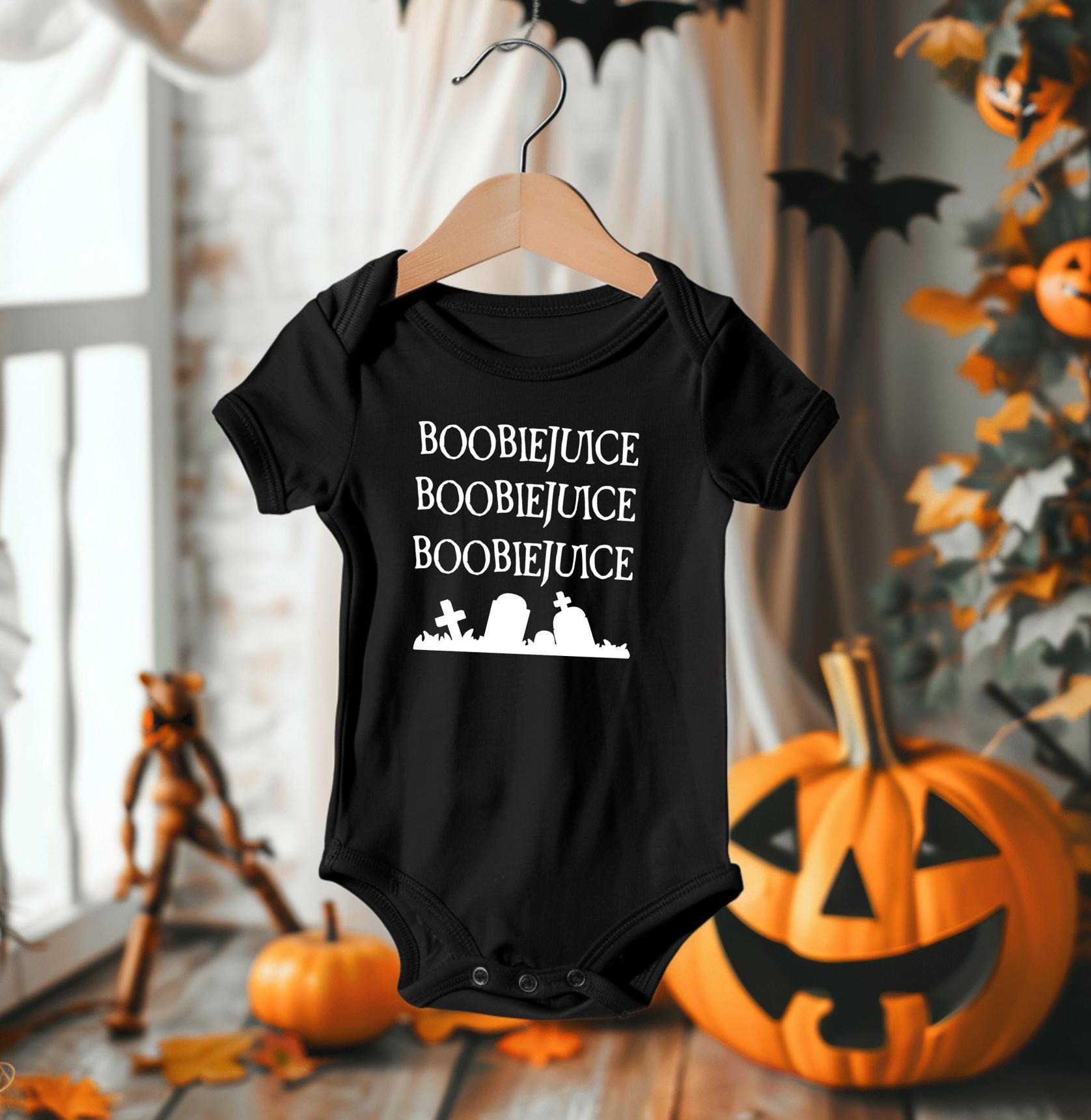 BoobieJuice Halloween Baby Bodysuit: Funny Beetle Juice Fan Gift