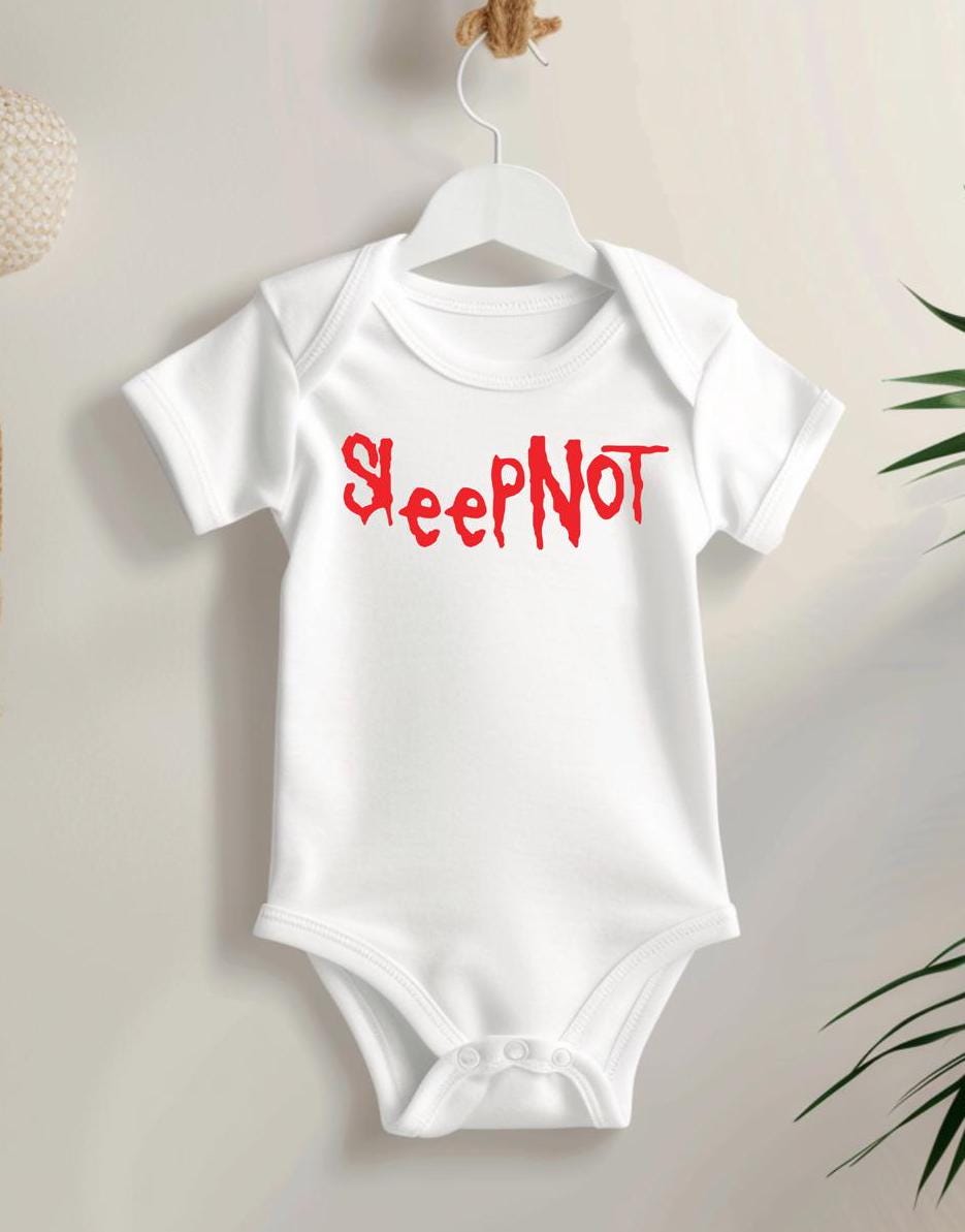Metal Fan Baby Bodysuit: Goth Rock New Parent Gift, SleepNot