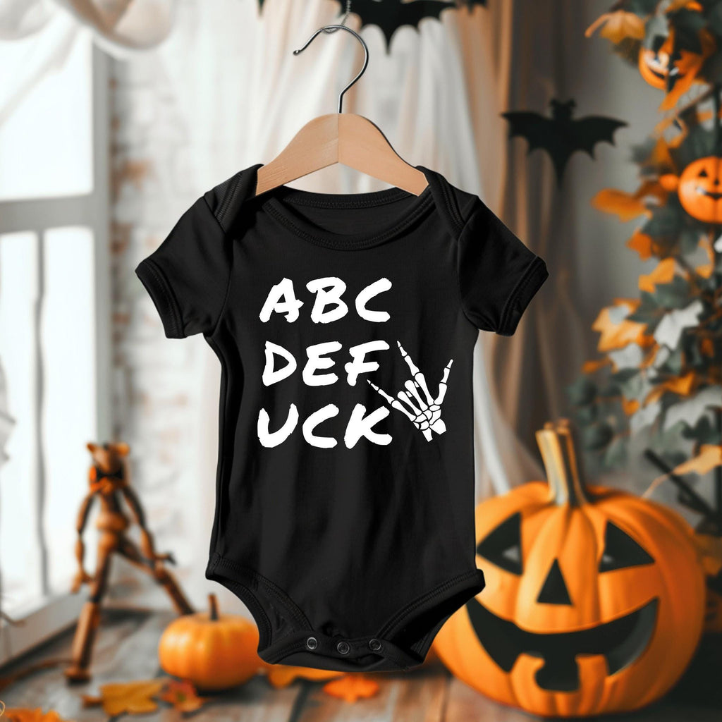 Abcdefuck Funny Baby Bodysuit: Rock Alt Mom Gift