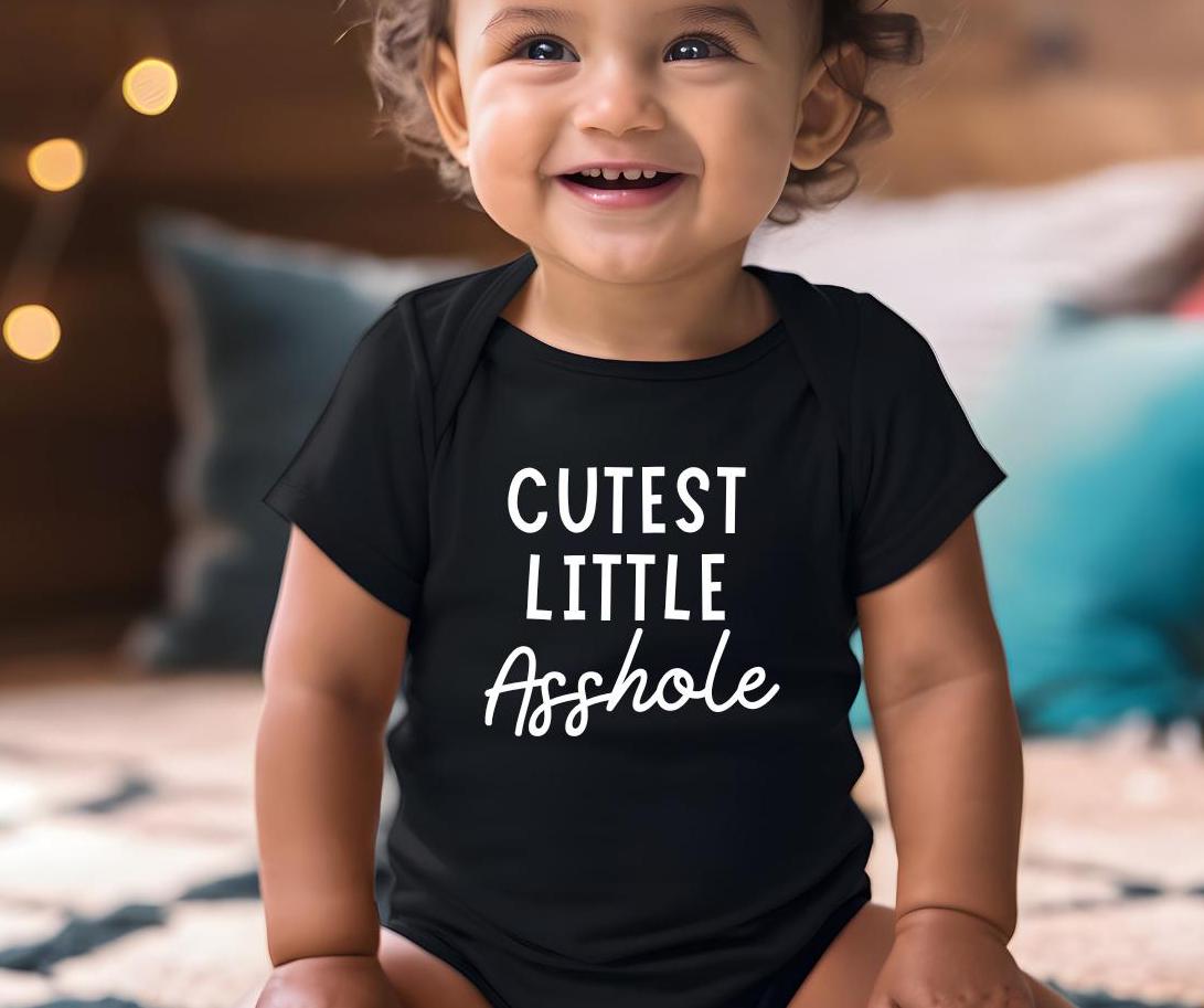 Cutest Little Asshole Funny Baby Bodysuit- Baby Shower Gift Idea