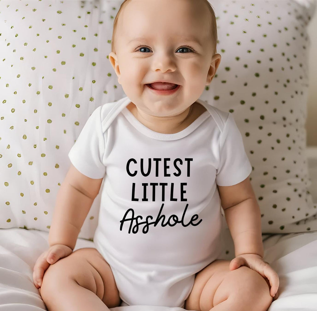 Cutest Little Asshole Funny Baby Bodysuit- Baby Shower Gift Idea
