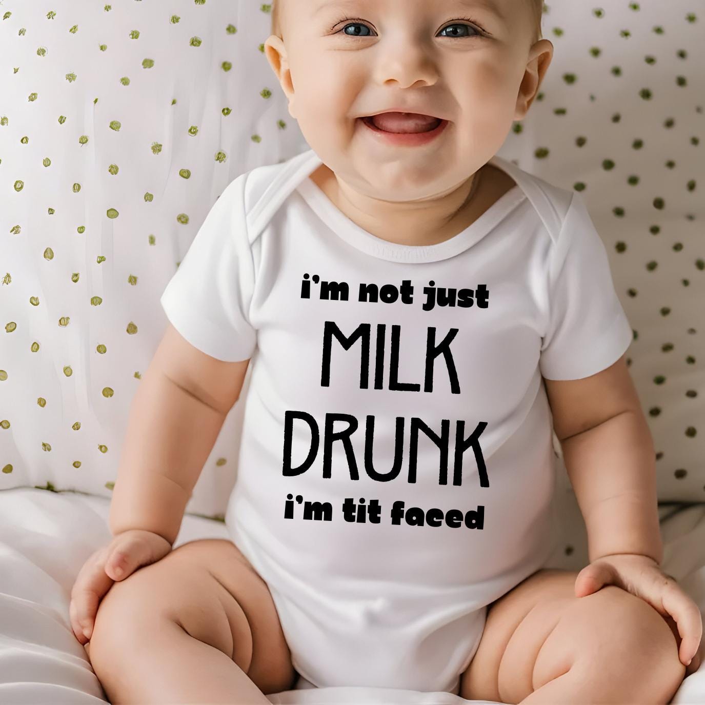 Funny Baby Bodysuit: "Milk Drunk/Tit Faced" - New Mom Gift