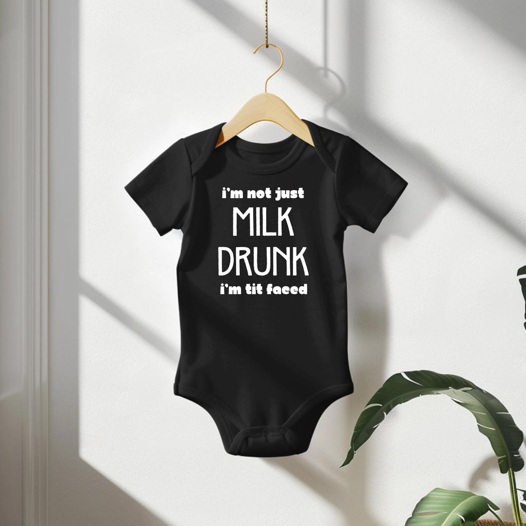 Funny Baby Bodysuit: "Milk Drunk/Tit Faced" - New Mom Gift