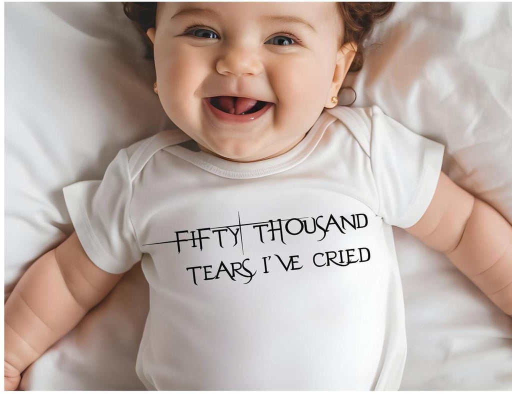 Dramatic Alt Baby Bodysuit Shower Gift- Fifty Thousand Tears I've Cried Bodysuit-