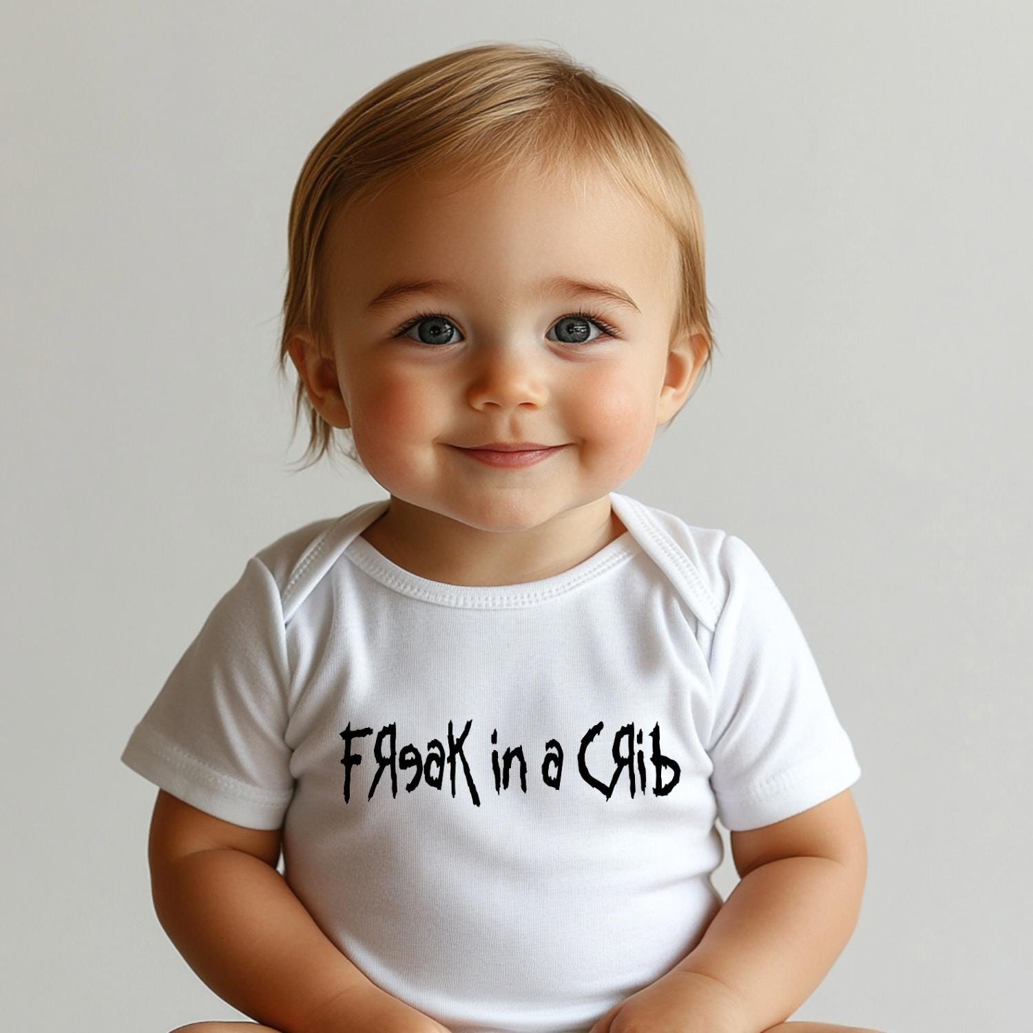 Metal Fan Baby Bodysuit: Freak In A Crib - Rock Music Gift