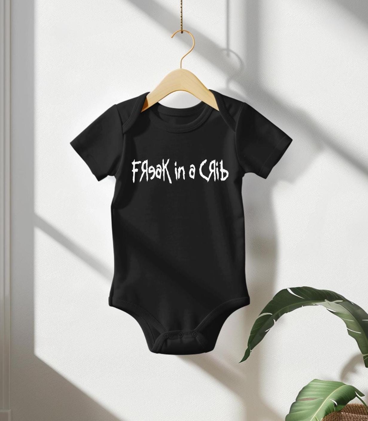 Metal Fan Baby Bodysuit: Freak In A Crib - Rock Music Gift