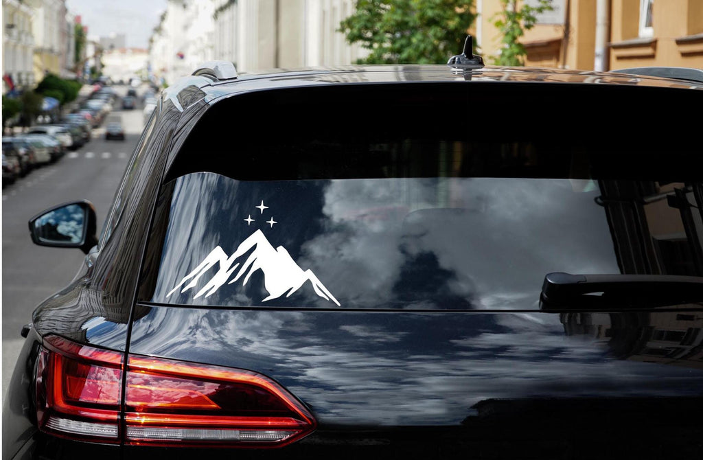 Moonlit Mountain Vinyl Decal: Fantasy Scene for Vehicle, Laptop, Wall