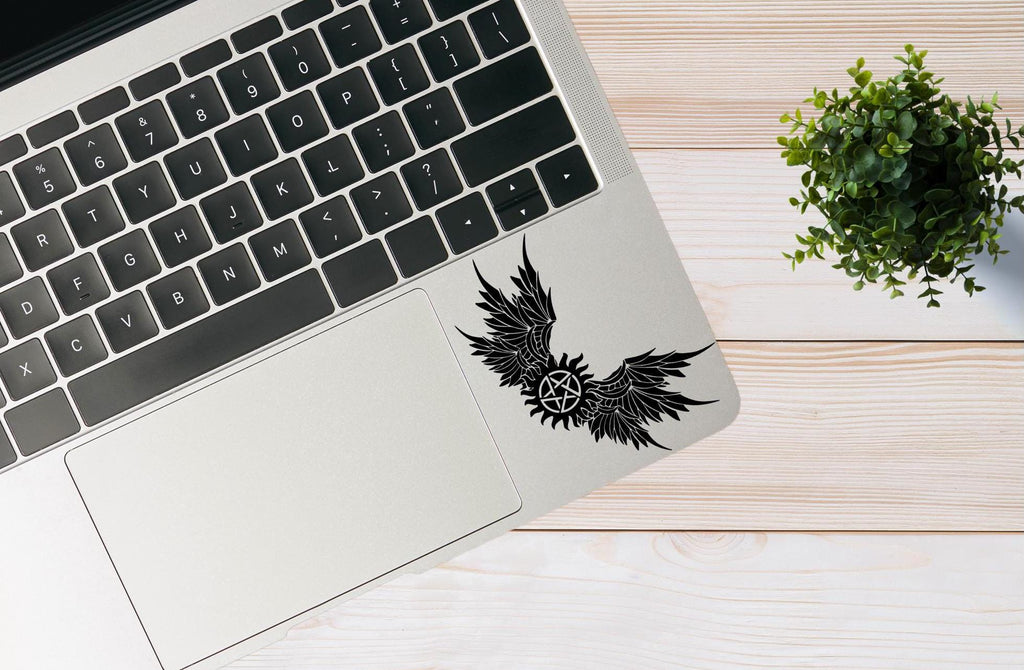 Supernatural Angel Wings Pentacle Vinyl Decal - Car, Laptop, Wall