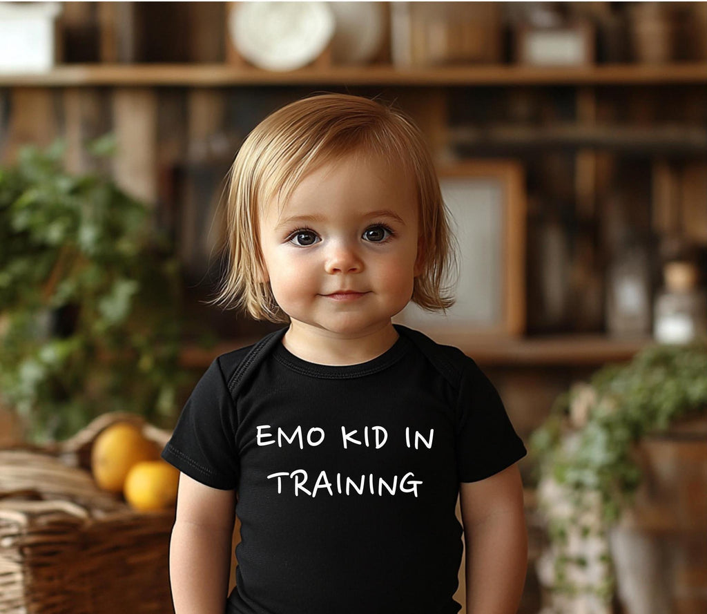 Emo Kid In Training Baby Bodysuit: Alt Parent Gift