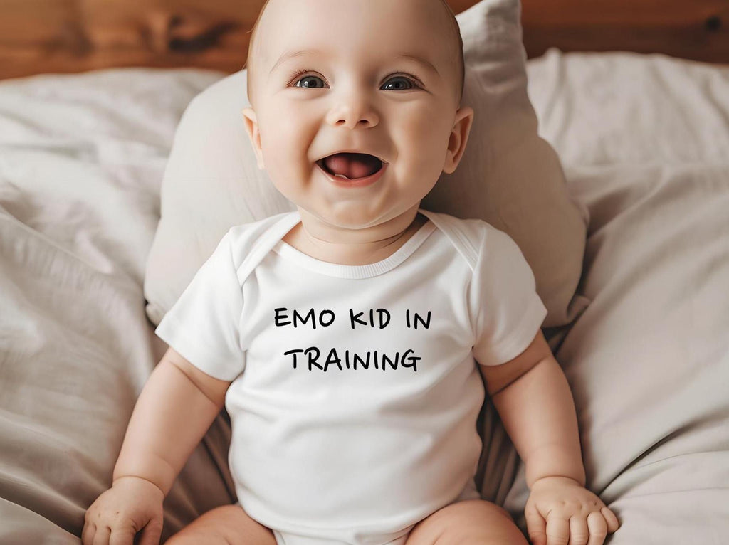Emo Kid In Training Baby Bodysuit: Alt Parent Gift