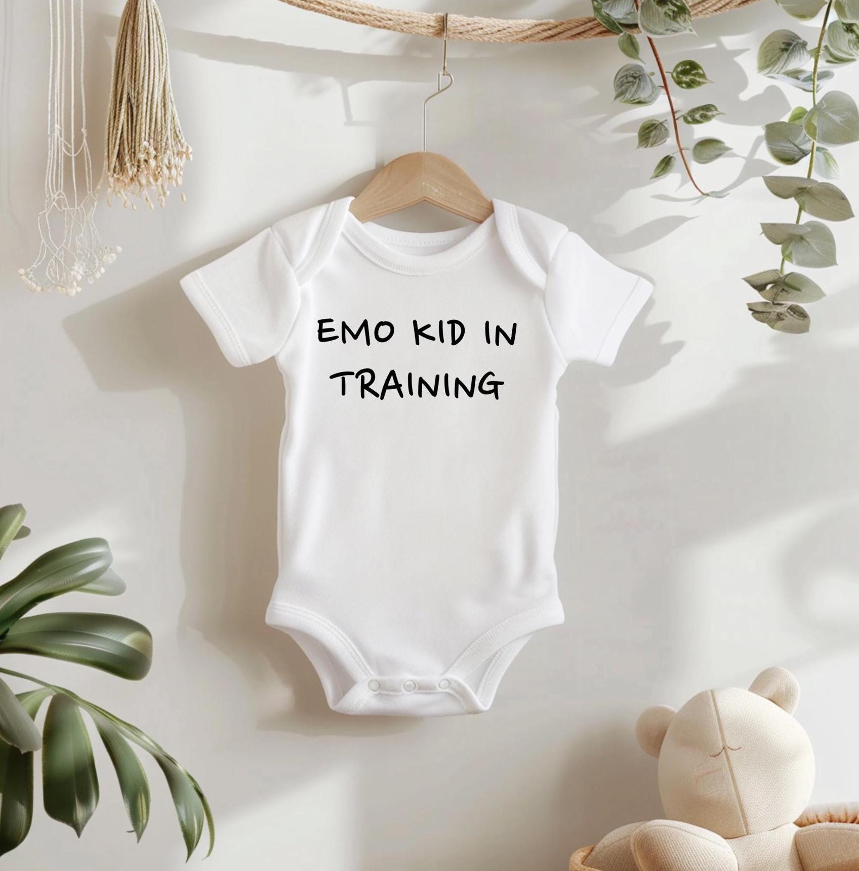 Emo Kid In Training Baby Bodysuit: Alt Parent Gift