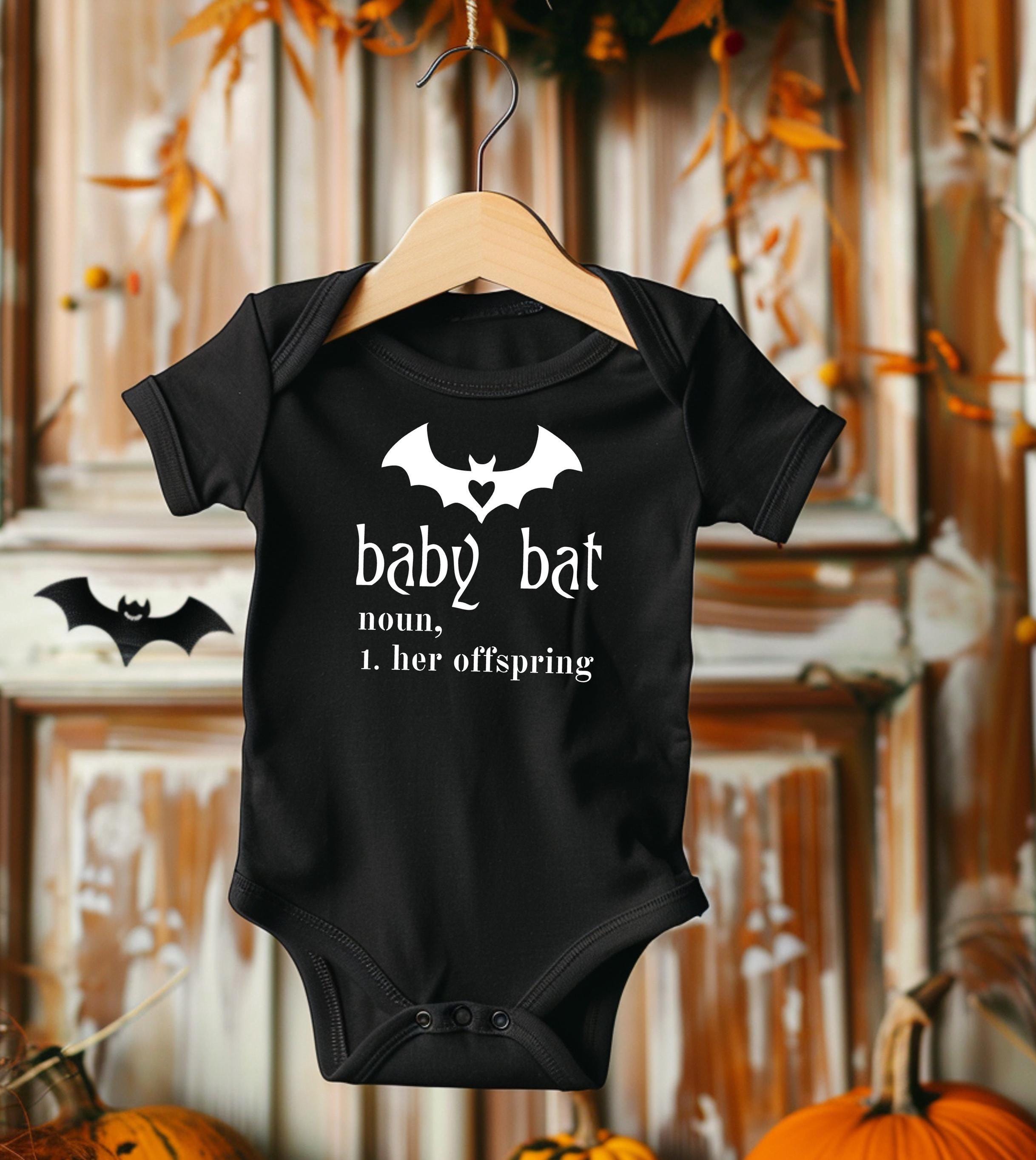 Baby Bat Bodysuit: Goth Emo Baby Clothes, Metal Mama Gift,