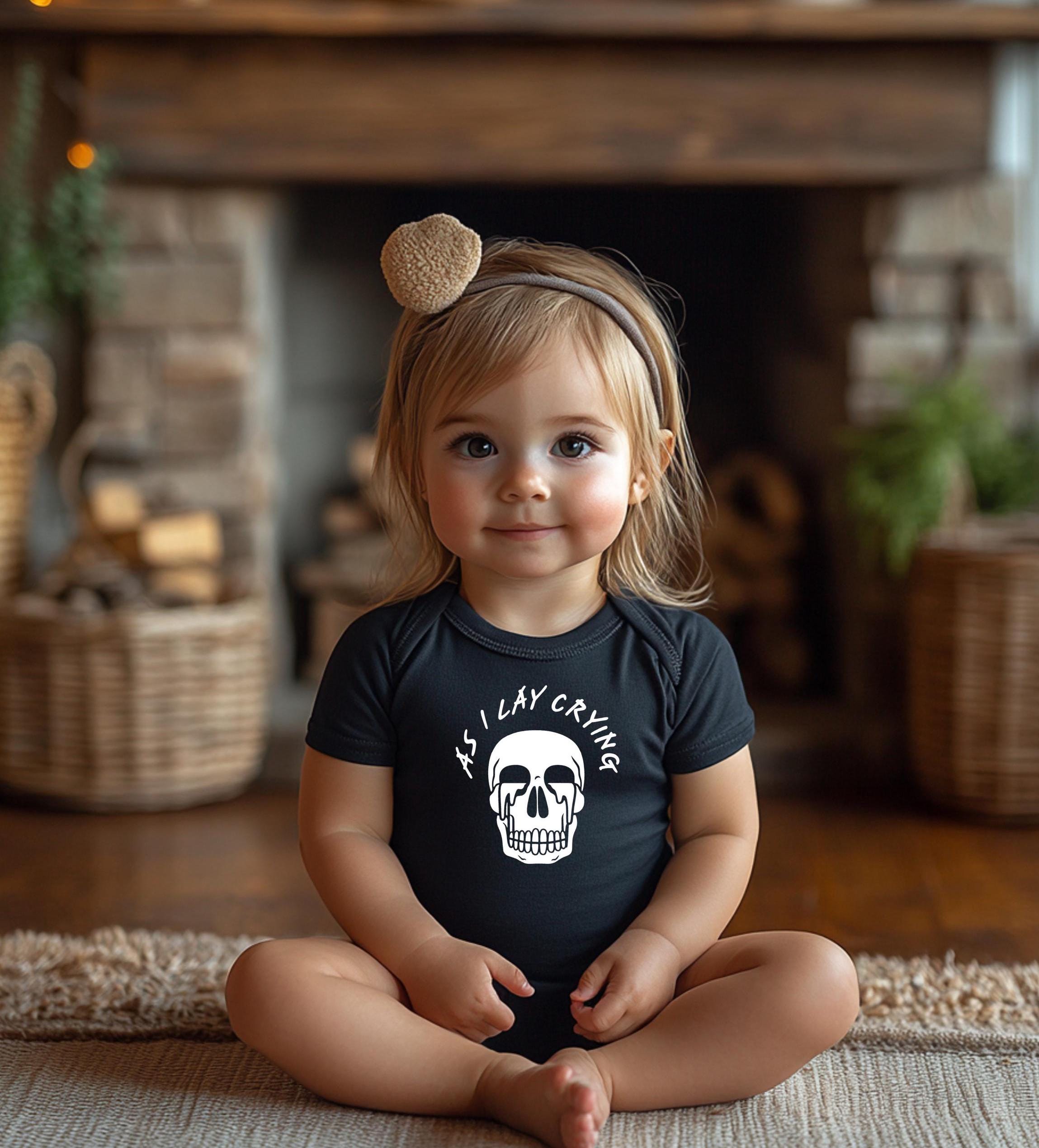 As I Lay Crying Baby Bodysuit: Metal Rock Fan Gift