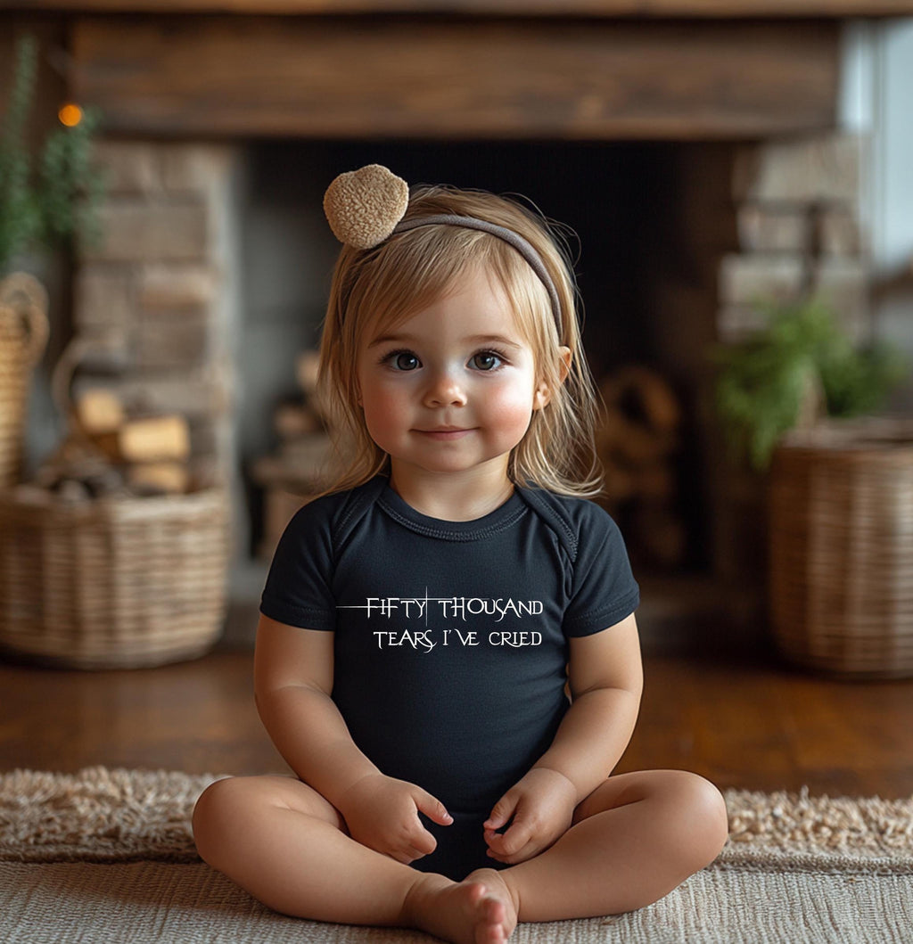 Dramatic Alt Baby Bodysuit Shower Gift- Fifty Thousand Tears I've Cried Bodysuit-