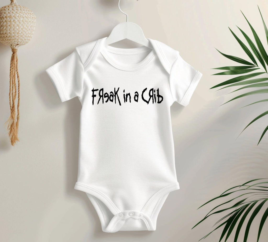 Metal Fan Baby Bodysuit: Freak In A Crib - Rock Music Gift