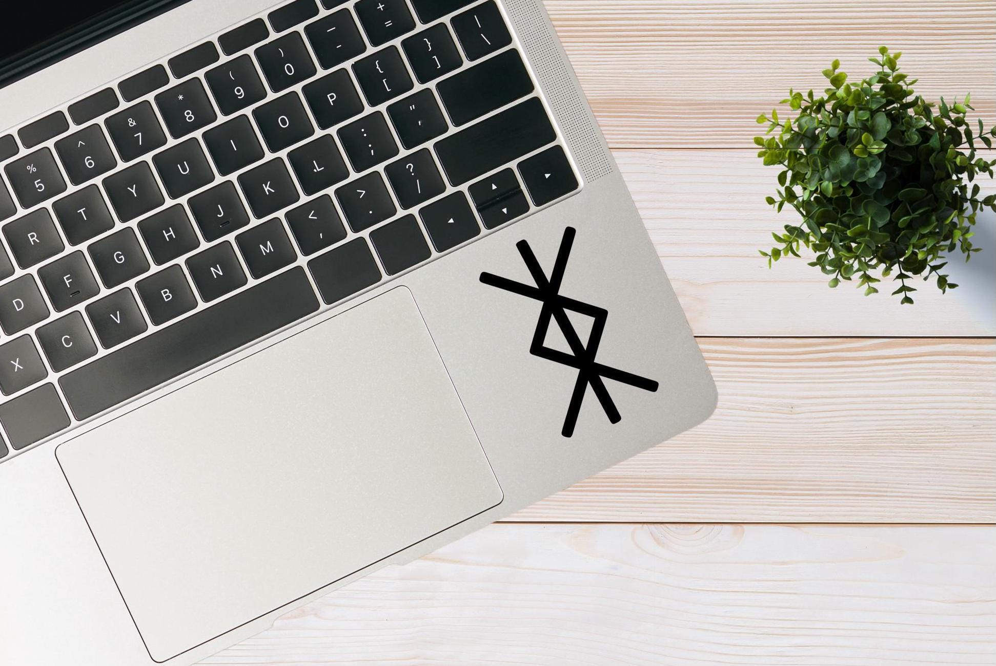 Protection Bindrune Vinyl Decal: Witch Wiccan Symbol for Vehicle, Laptop, Wall