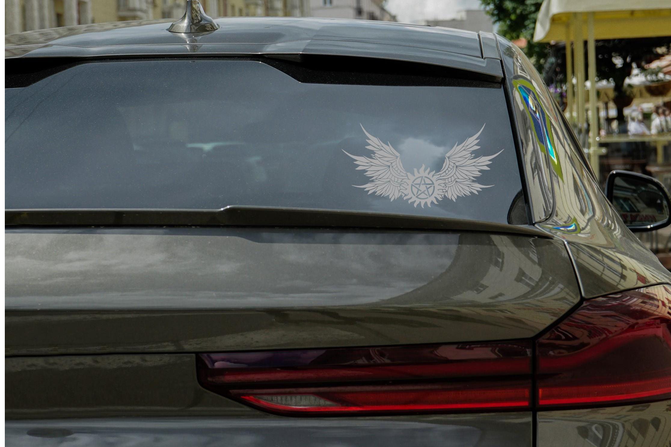 Supernatural Angel Wings Pentacle Vinyl Decal - Car, Laptop, Wall