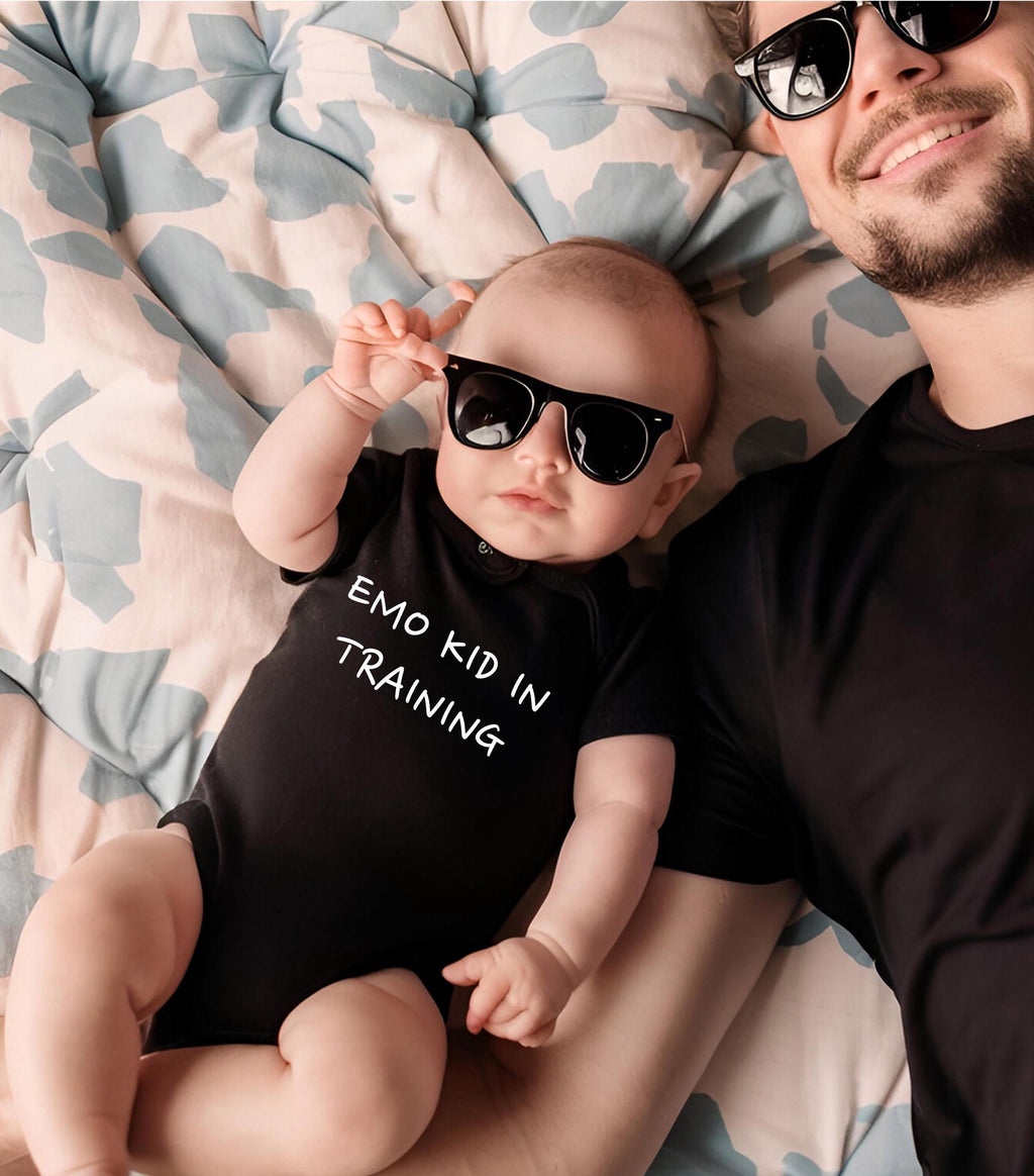 Emo Kid In Training Baby Bodysuit: Alt Parent Gift