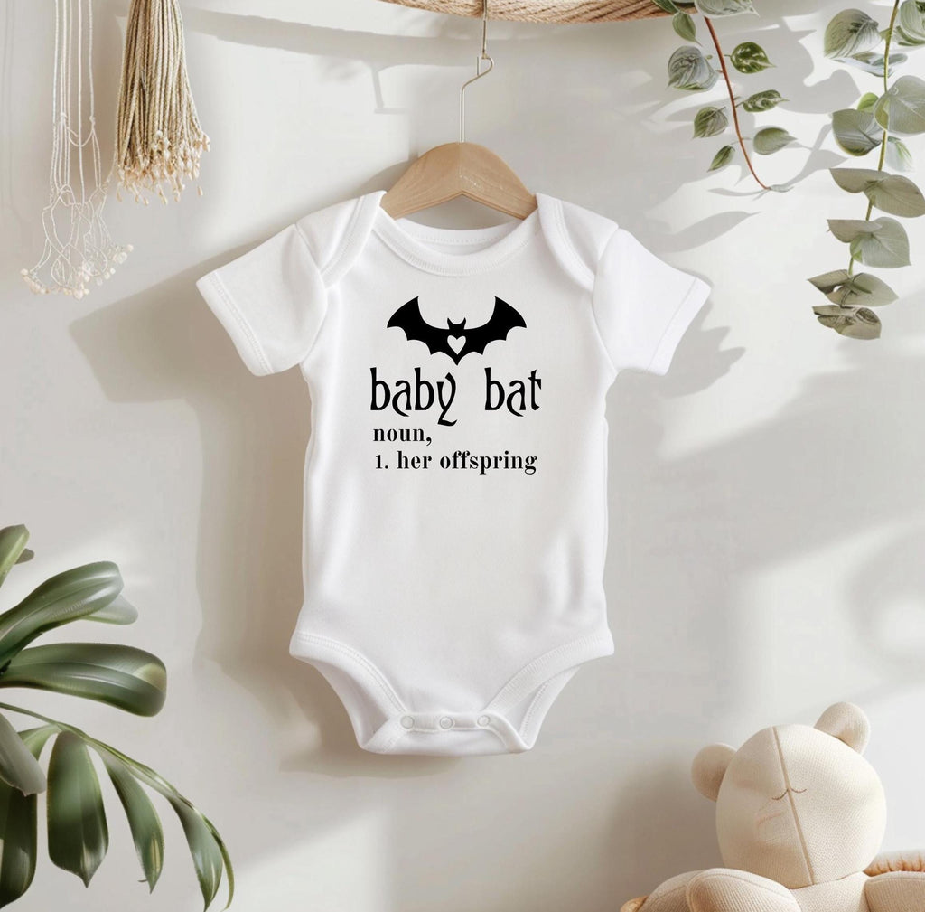 Baby Bat Bodysuit: Goth Emo Baby Clothes, Metal Mama Gift,