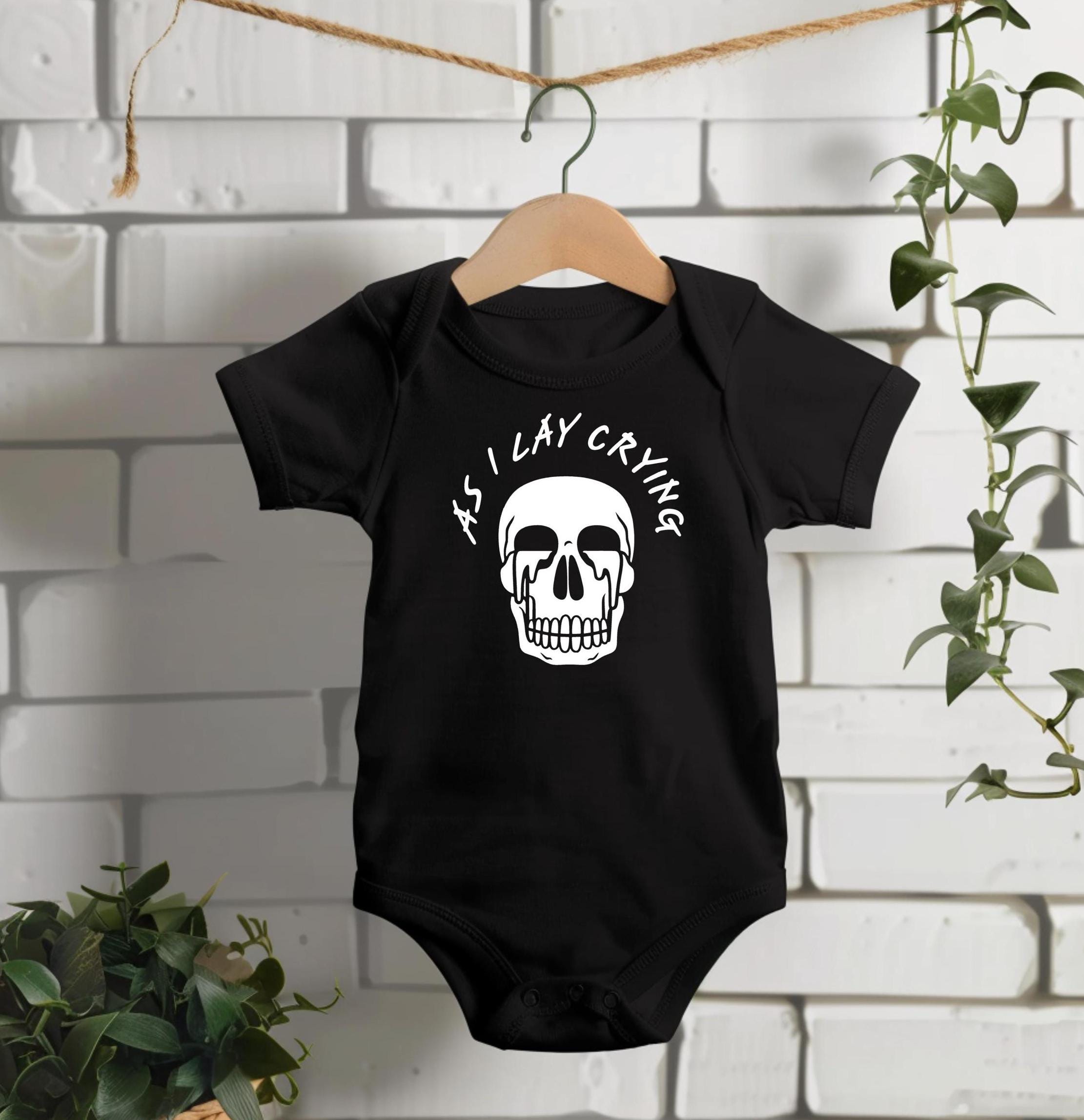 As I Lay Crying Baby Bodysuit: Metal Rock Fan Gift
