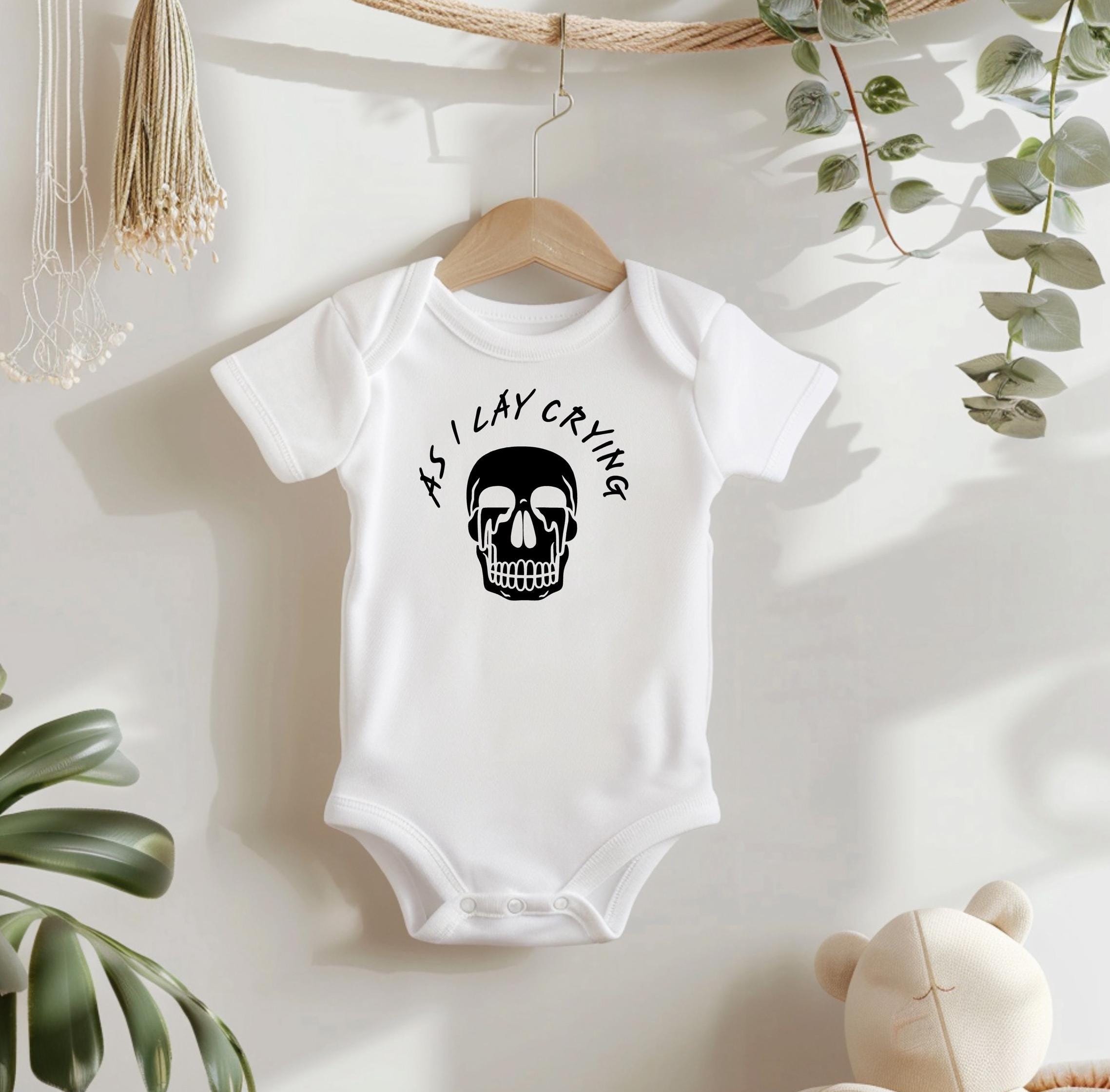 As I Lay Crying Baby Bodysuit: Metal Rock Fan Gift
