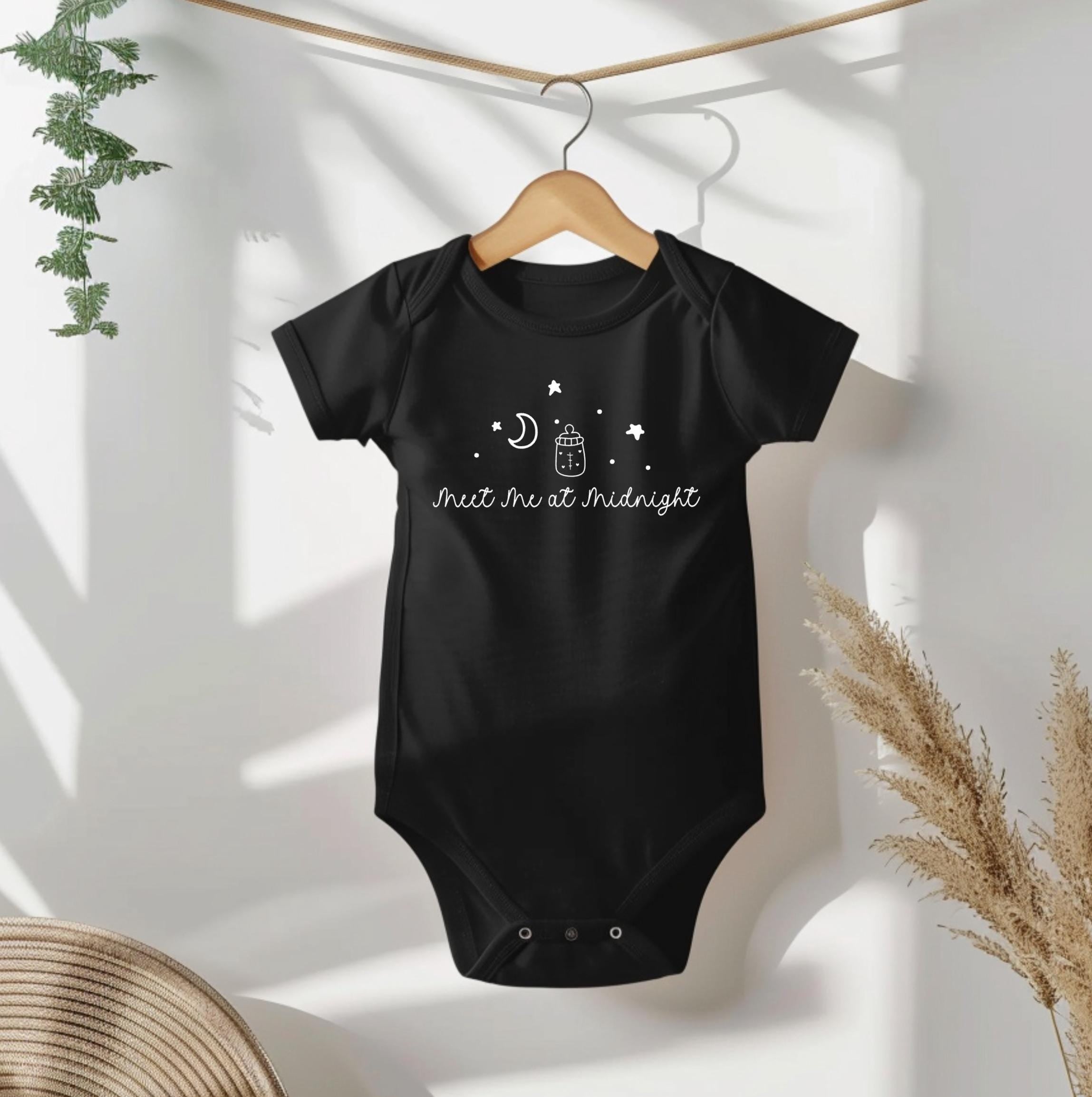Midnight Bottle Baby Bodysuit: Funny New Mom Gift