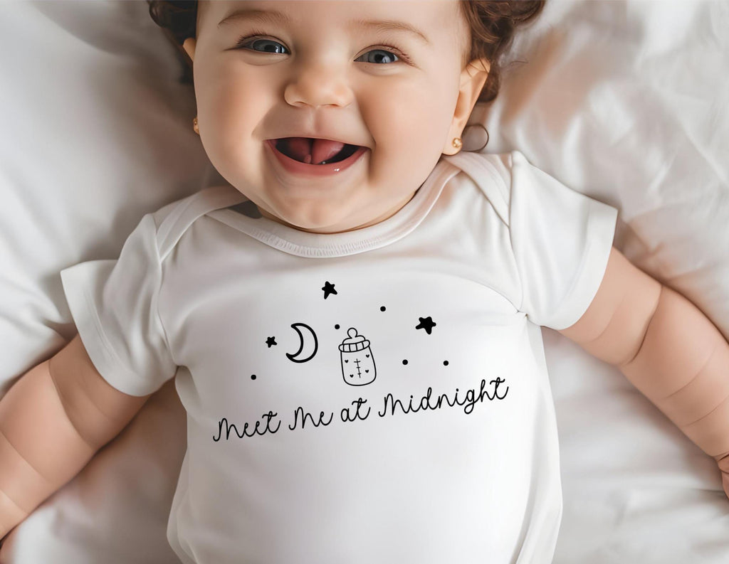 Midnight Bottle Baby Bodysuit: Funny New Mom Gift