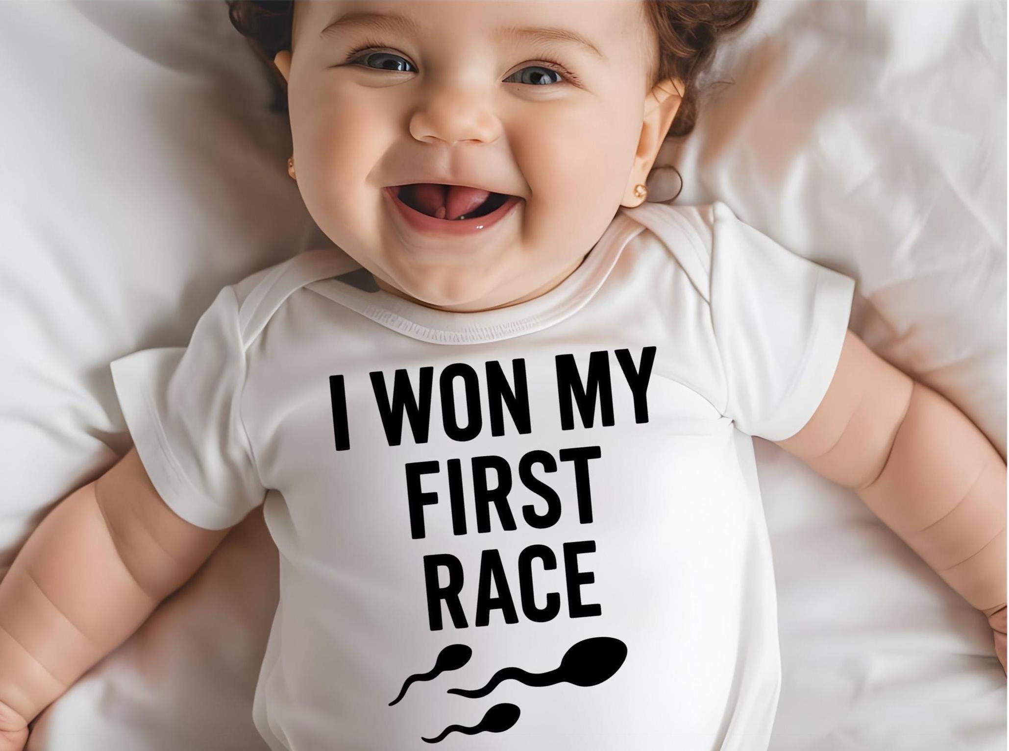 I Won My First Race Baby Bodysuit