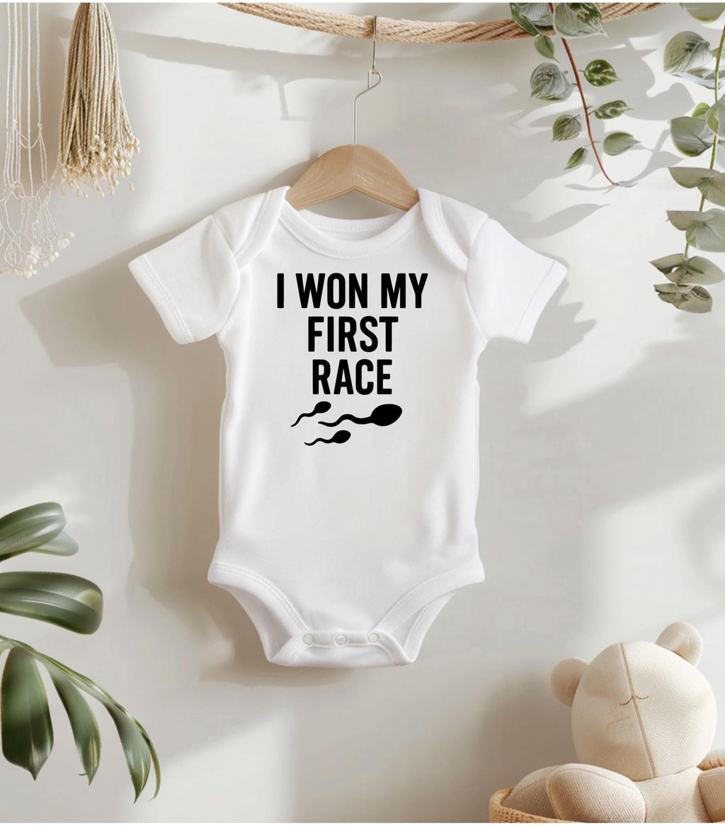 I Won My First Race Baby Bodysuit
