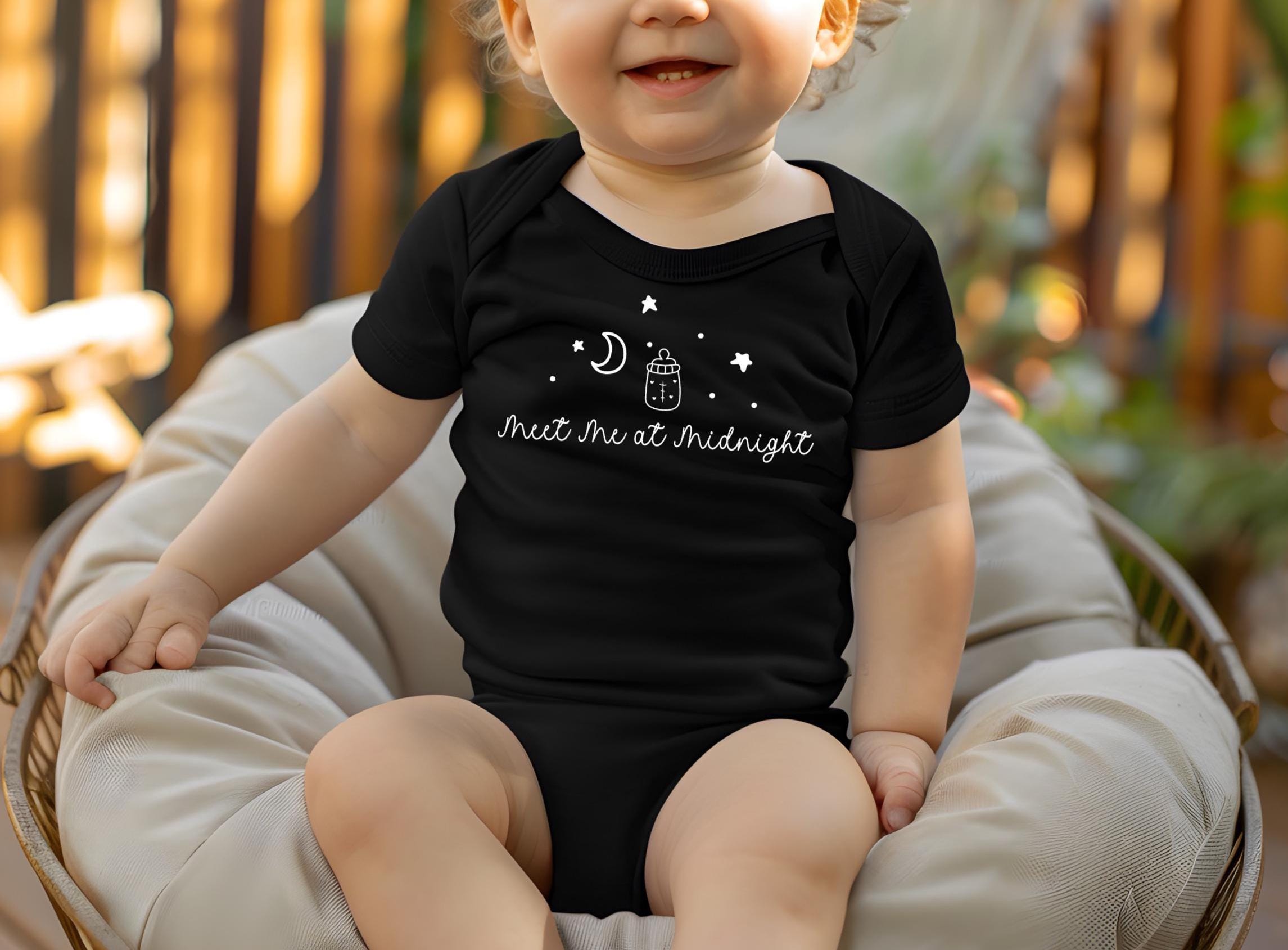 Midnight Bottle Baby Bodysuit: Funny New Mom Gift