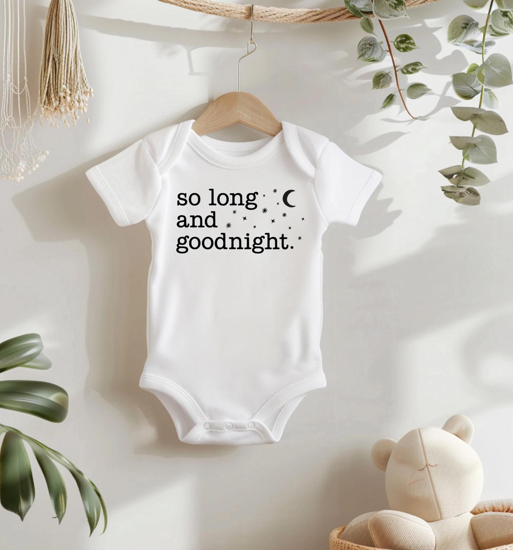 So Long and Goodnight Baby Bodysuit Unique Shower Gift