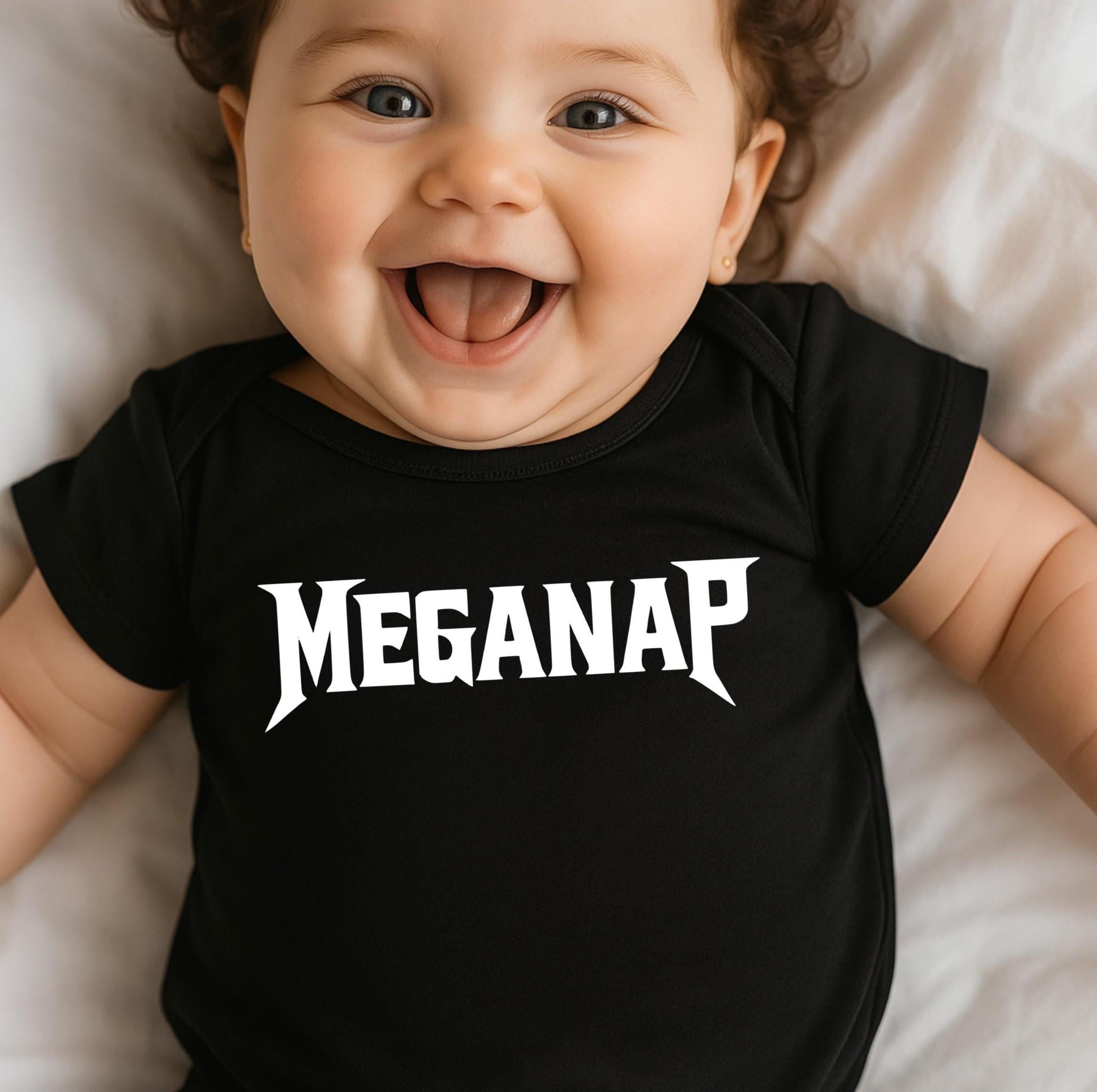 Mega Nap Baby Bodysuit: Metal Rock Fan Gift