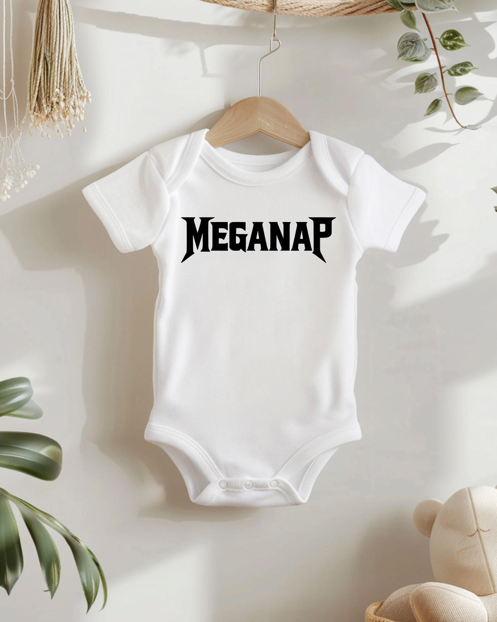 Mega Nap Baby Bodysuit: Metal Rock Fan Gift
