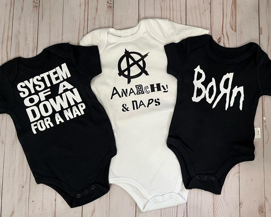 Metal 3 Baby Bodysuit Bundle – Rock Fan Gift Set