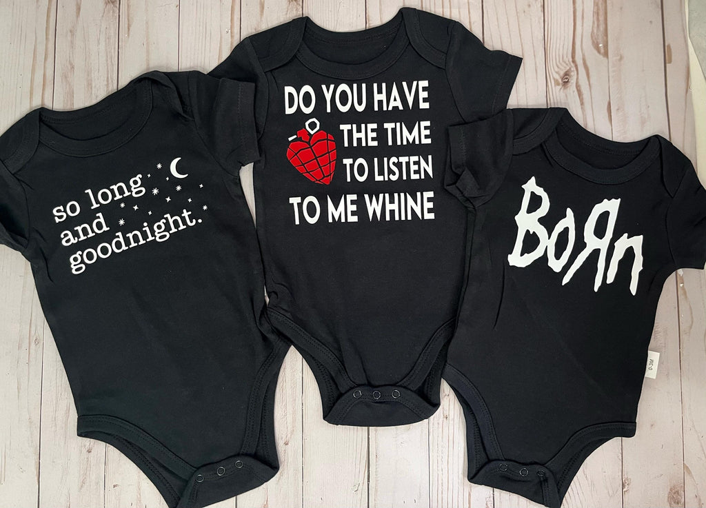 Alt Baby Bodysuit Gift Set: Metal Rock Fan, 100% Cotton