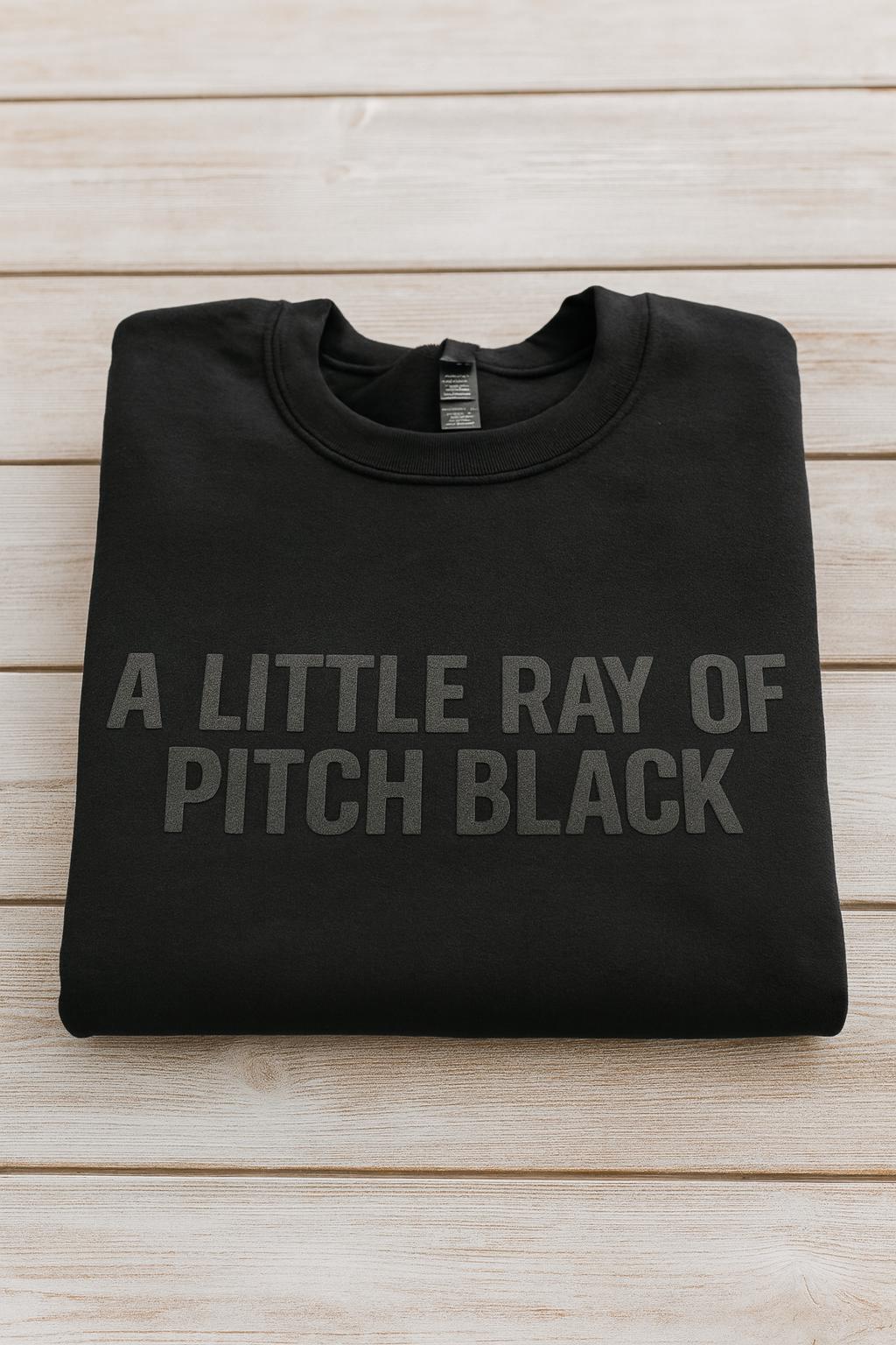 Gothic Crewneck Sweatshirt – A Little Ray of Pitch Black, Alt Goth Pullover